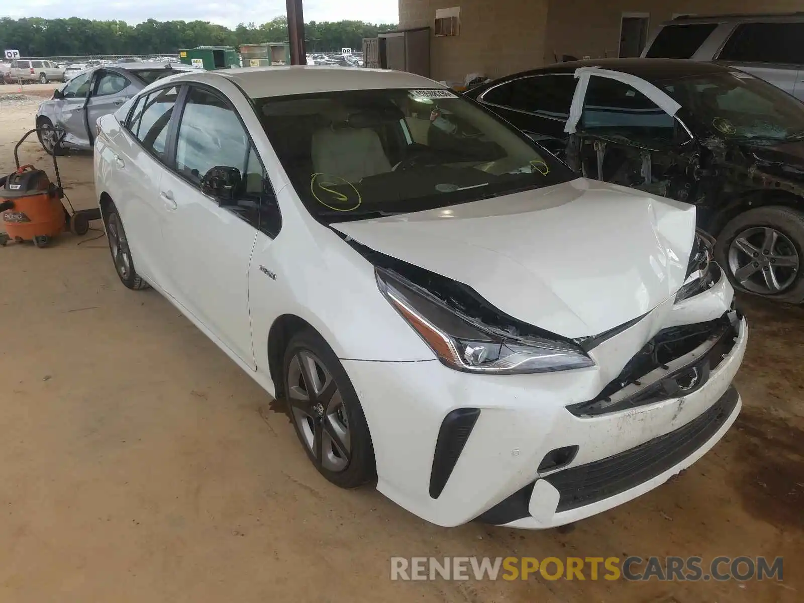 1 Photograph of a damaged car JTDKARFU9K3068741 TOYOTA PRIUS 2019