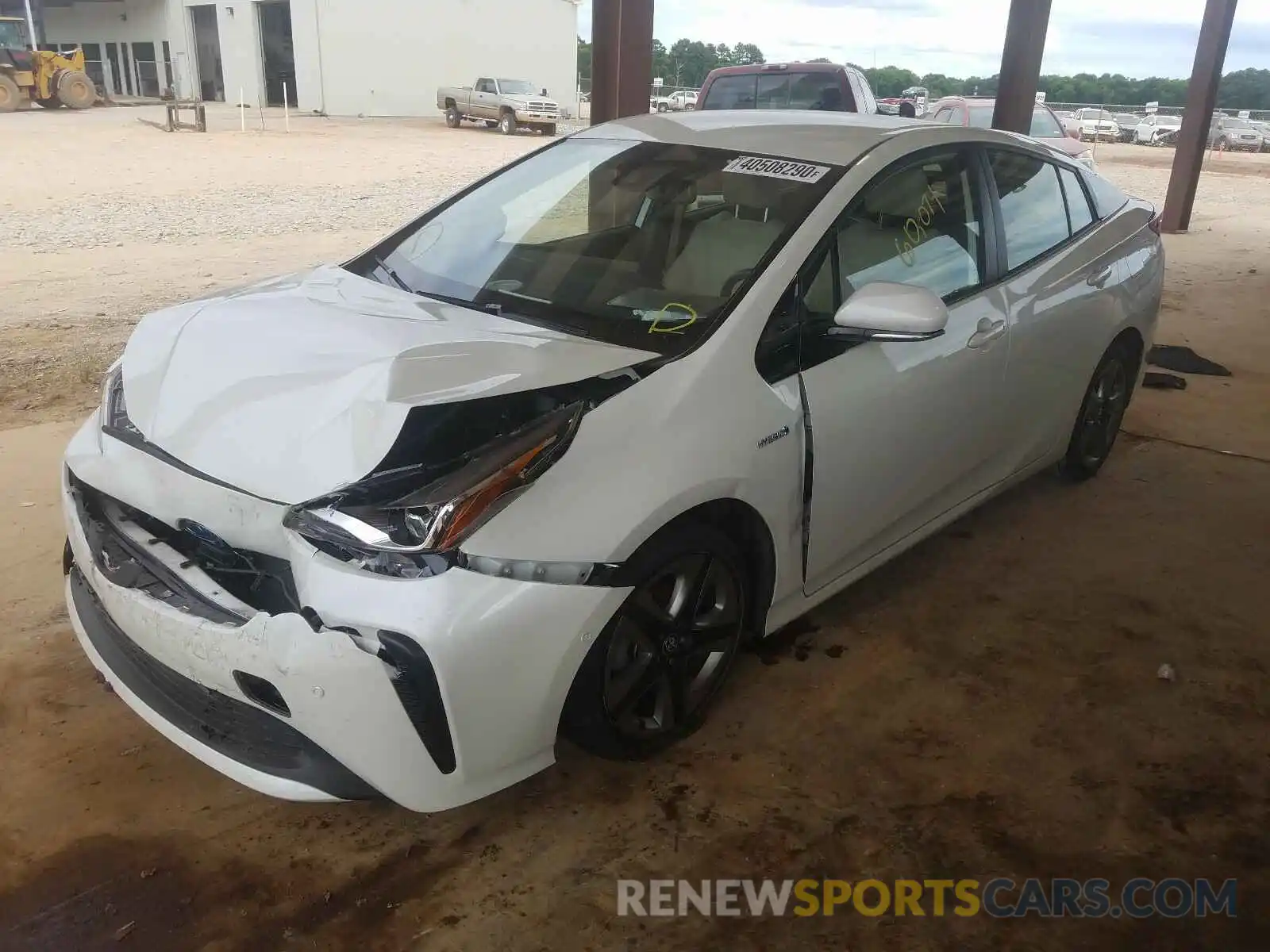 2 Photograph of a damaged car JTDKARFU9K3068741 TOYOTA PRIUS 2019