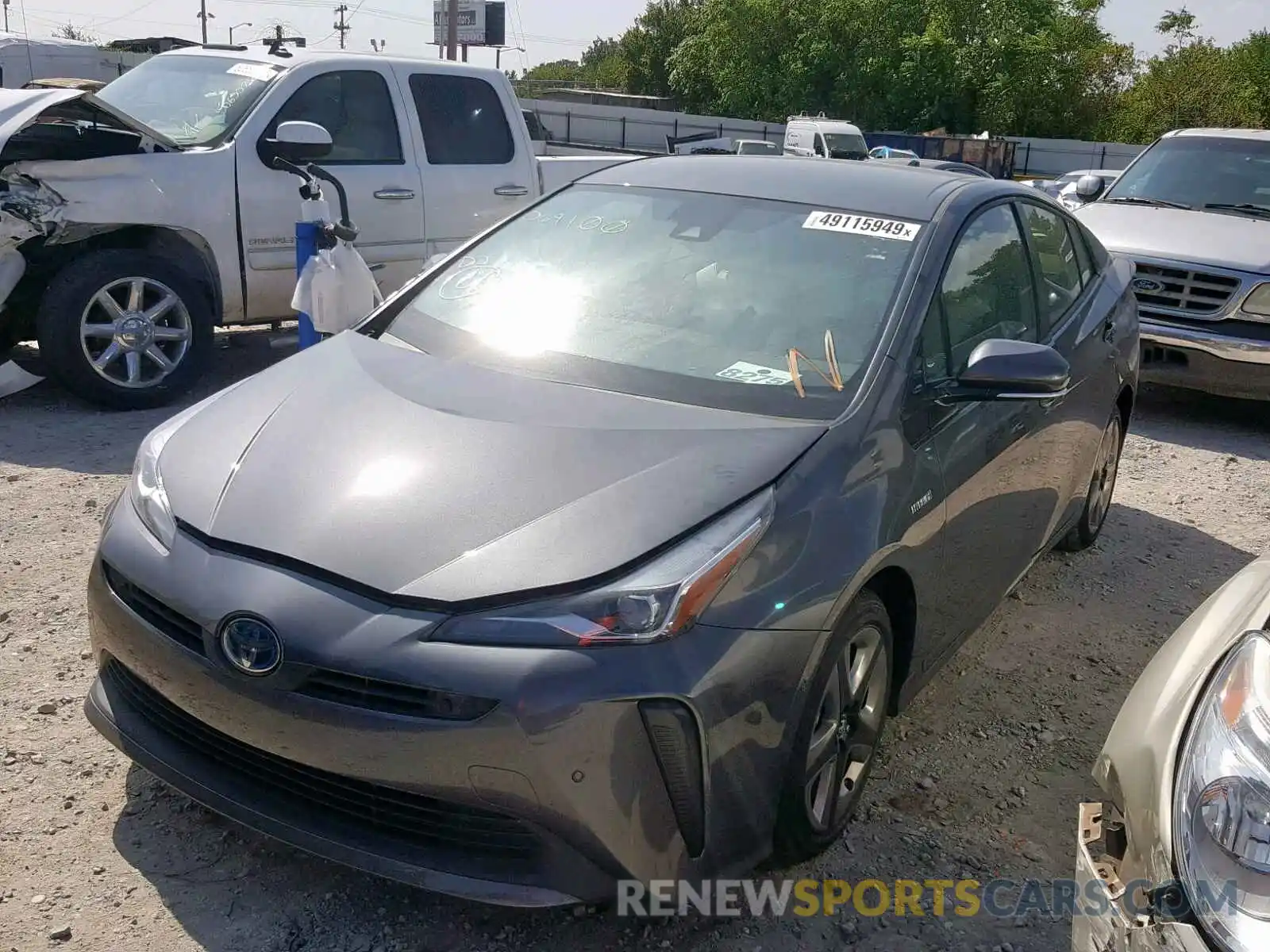 2 Photograph of a damaged car JTDKARFU9K3069100 TOYOTA PRIUS 2019