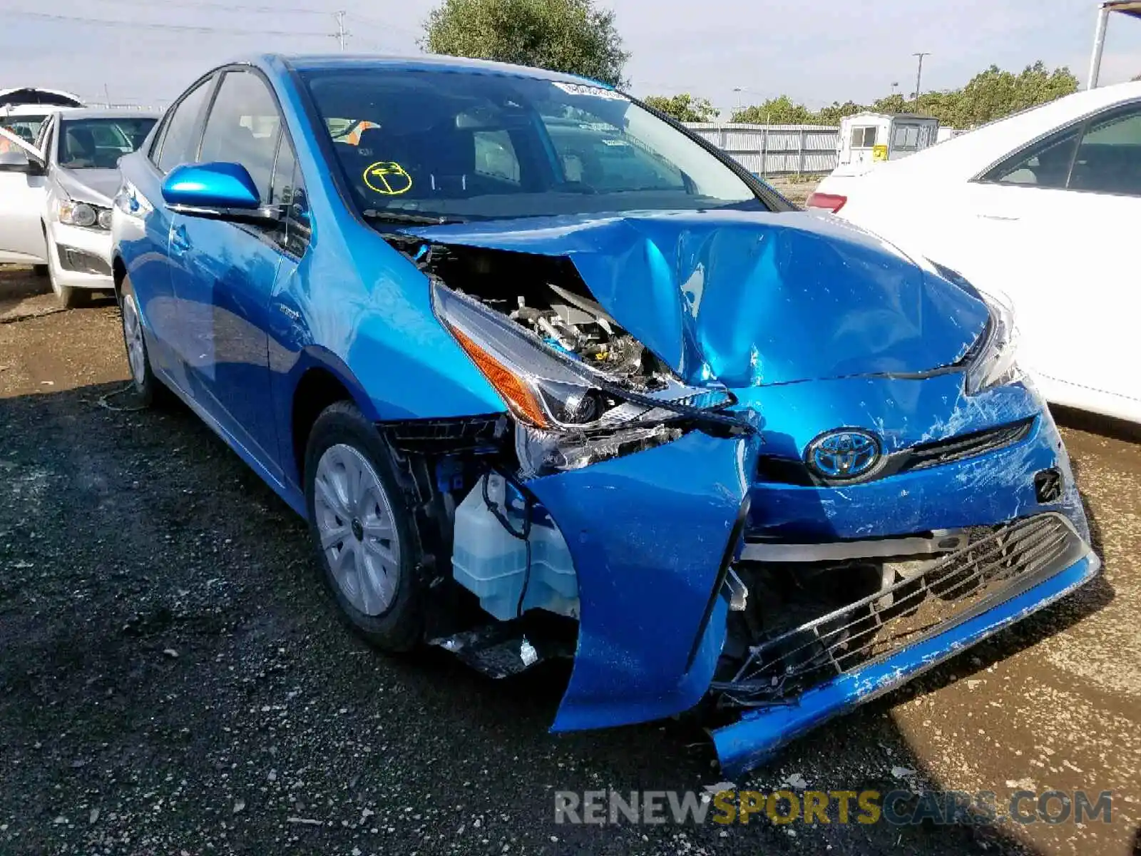 1 Photograph of a damaged car JTDKARFU9K3069727 TOYOTA PRIUS 2019