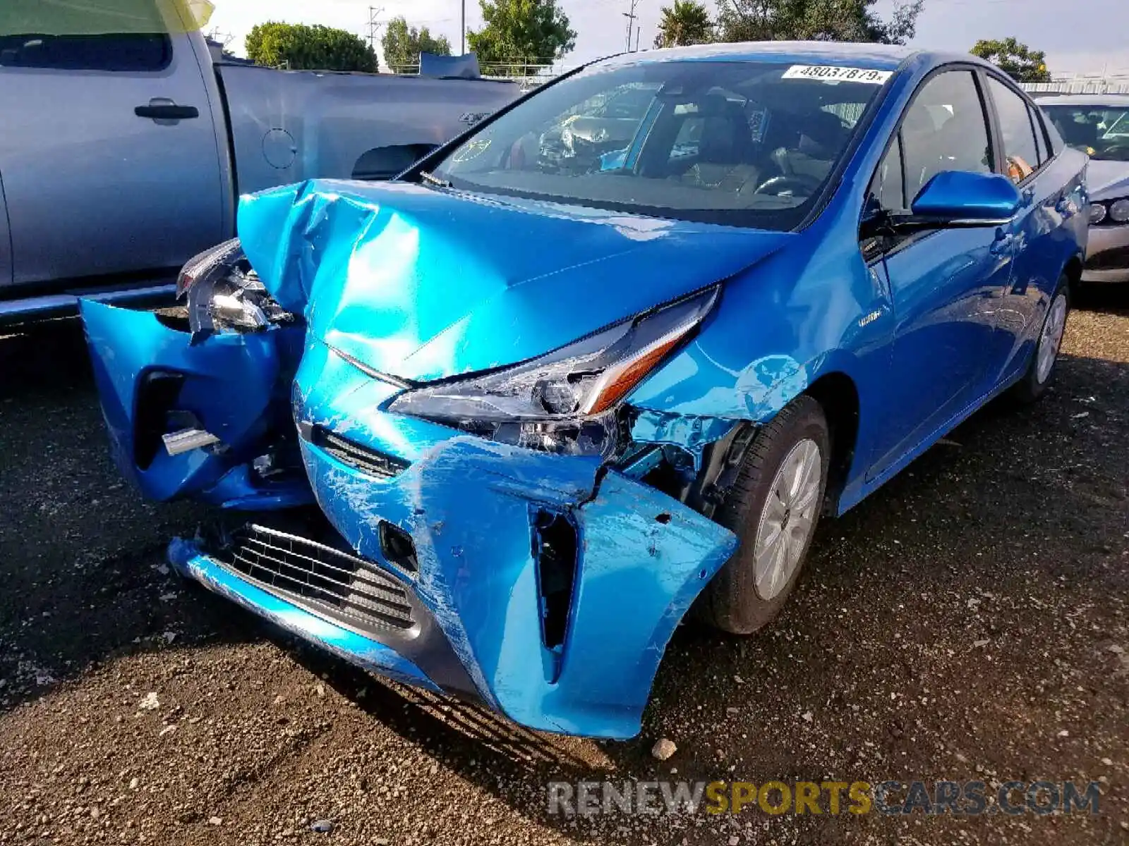 2 Photograph of a damaged car JTDKARFU9K3069727 TOYOTA PRIUS 2019