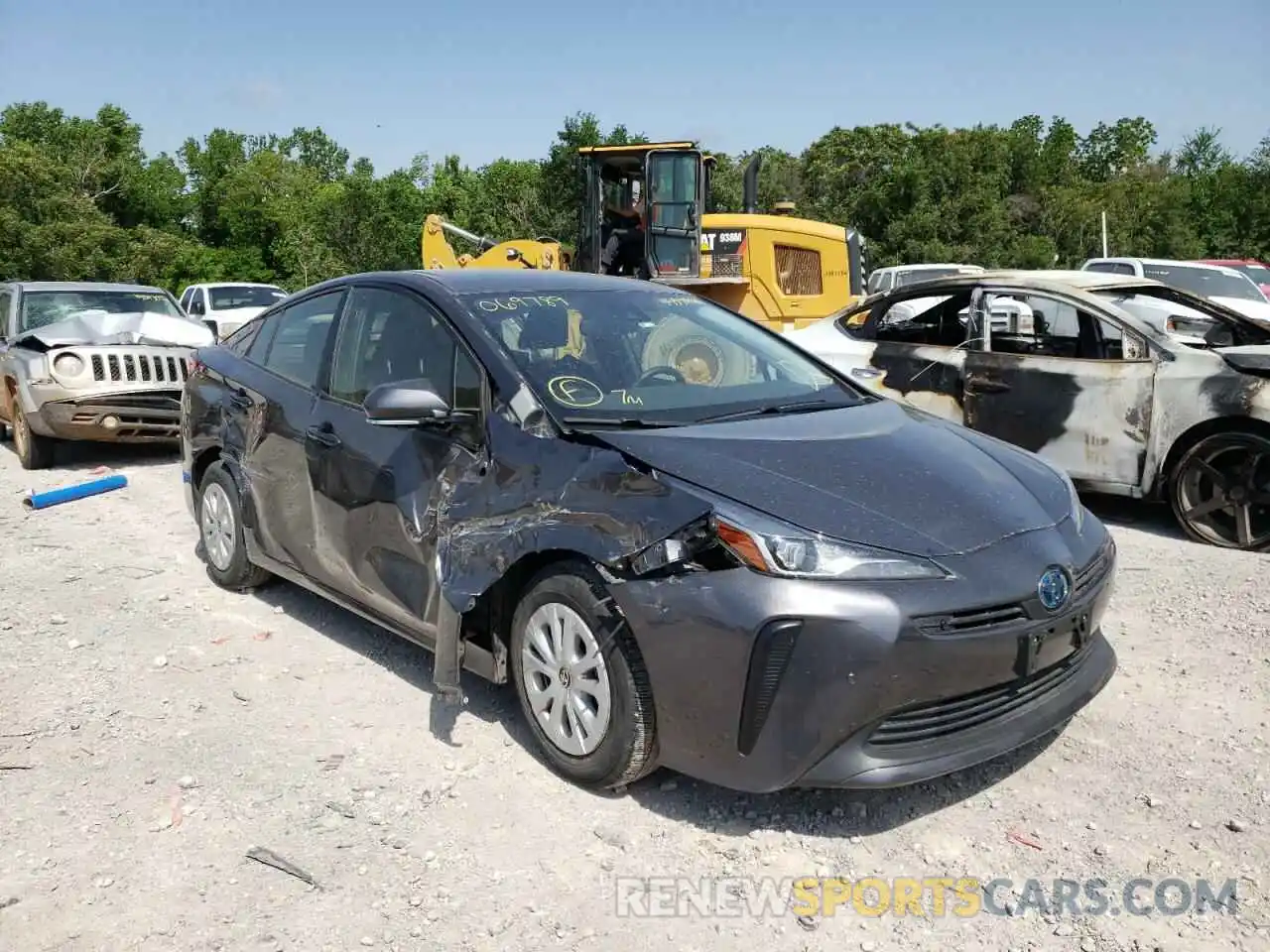 1 Photograph of a damaged car JTDKARFU9K3069789 TOYOTA PRIUS 2019