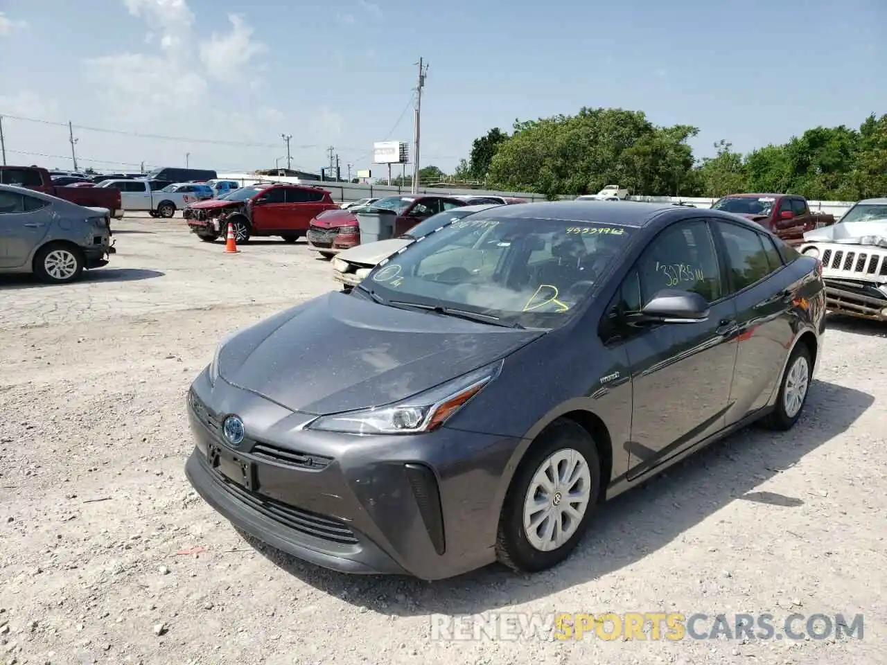 2 Photograph of a damaged car JTDKARFU9K3069789 TOYOTA PRIUS 2019