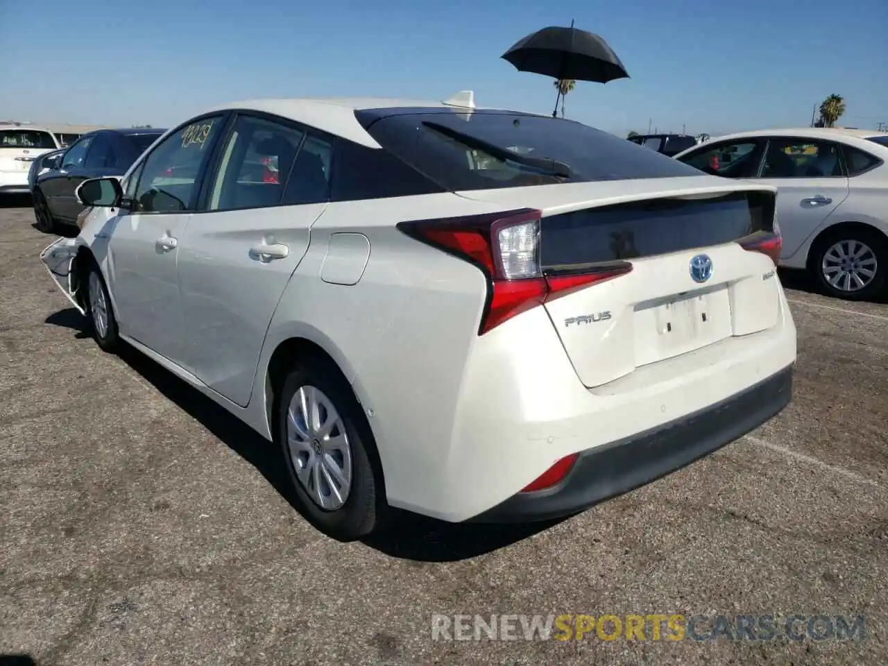 3 Photograph of a damaged car JTDKARFU9K3070425 TOYOTA PRIUS 2019