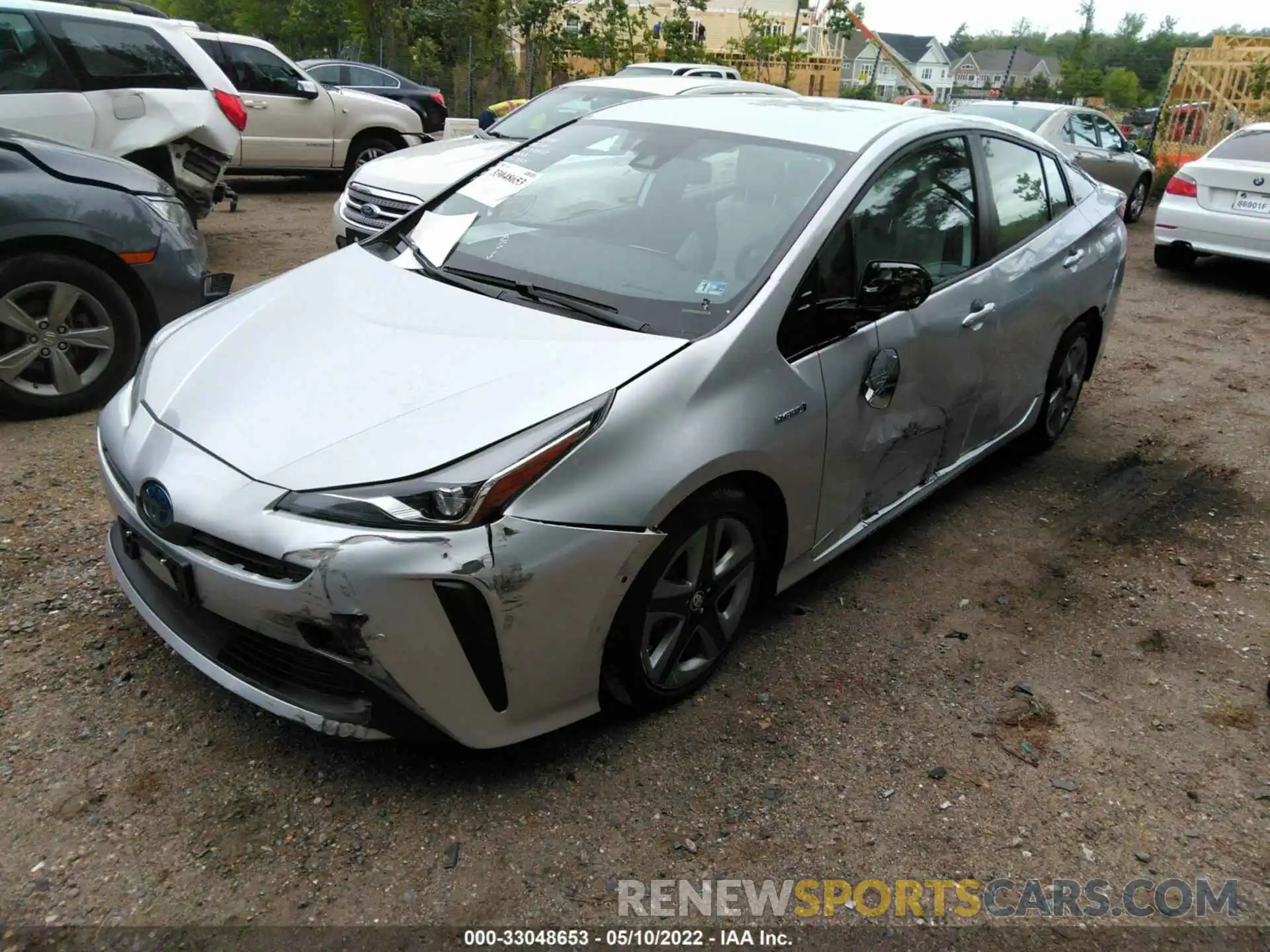 2 Photograph of a damaged car JTDKARFU9K3071333 TOYOTA PRIUS 2019