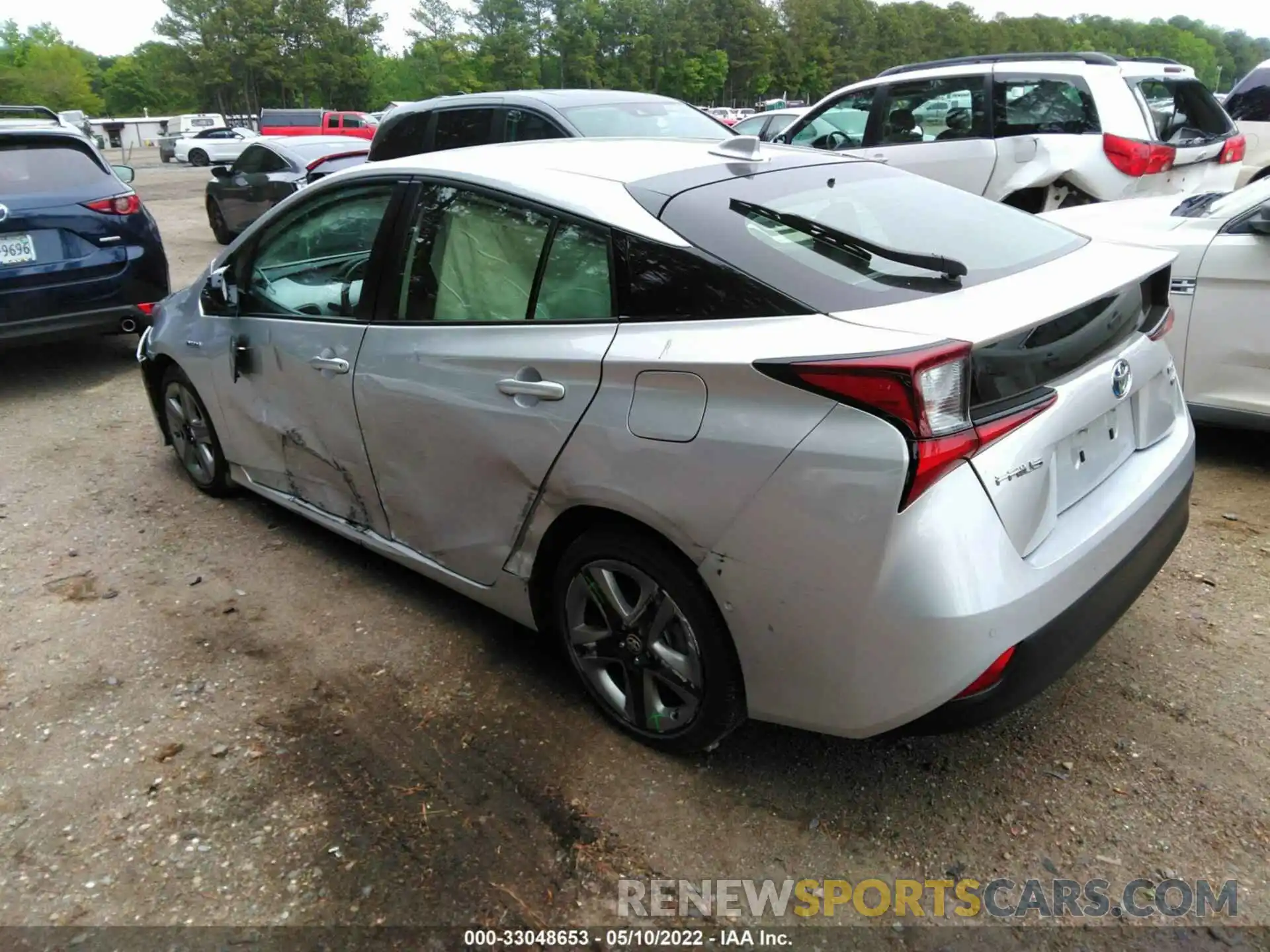 3 Фотография поврежденного автомобиля JTDKARFU9K3071333 TOYOTA PRIUS 2019