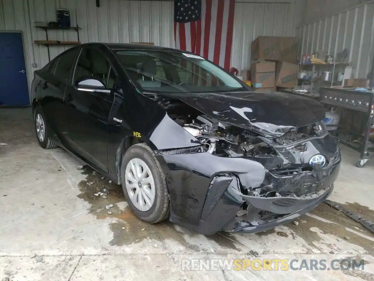 1 Photograph of a damaged car JTDKARFU9K3071896 TOYOTA PRIUS 2019