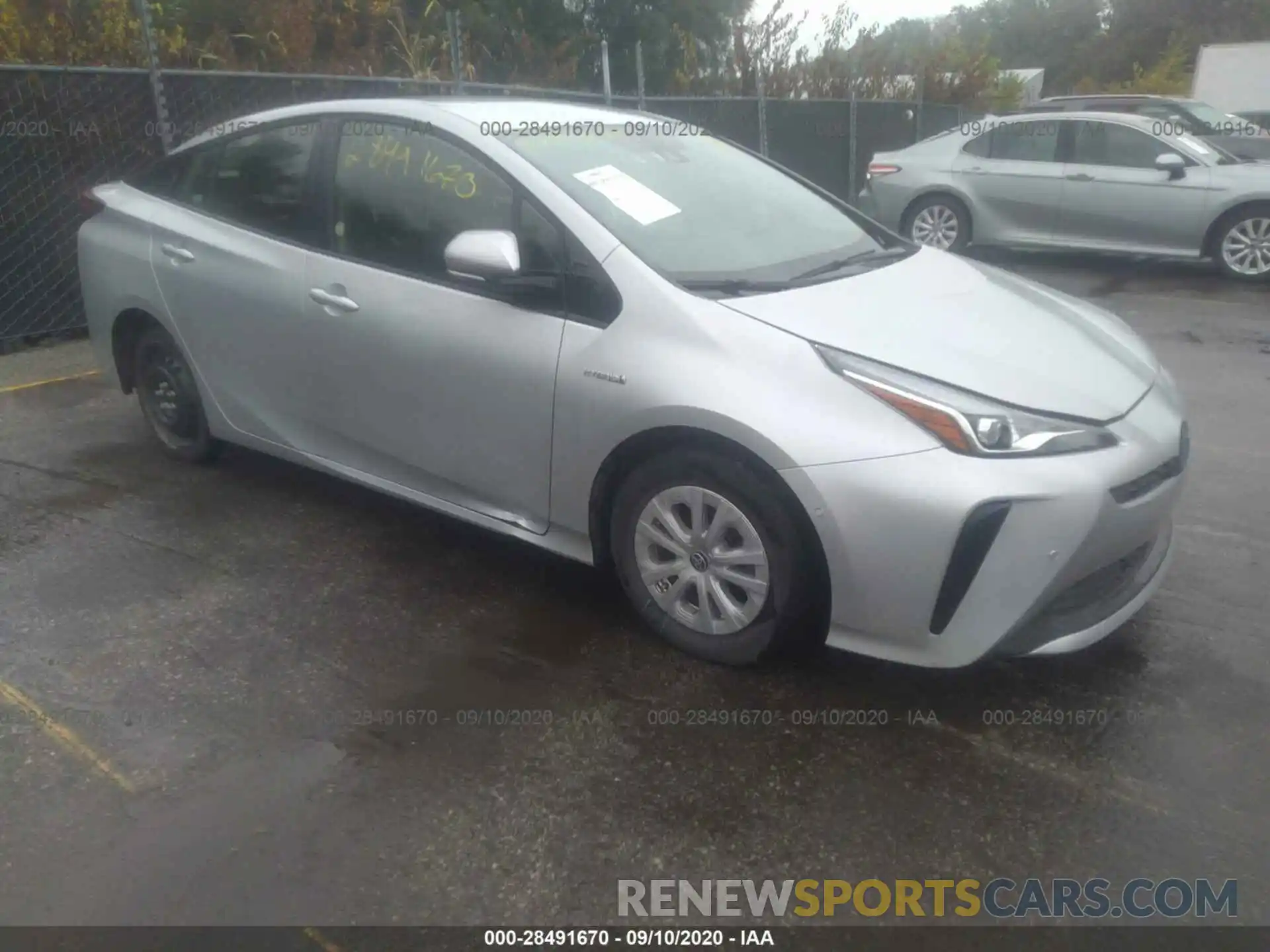 1 Photograph of a damaged car JTDKARFU9K3072448 TOYOTA PRIUS 2019