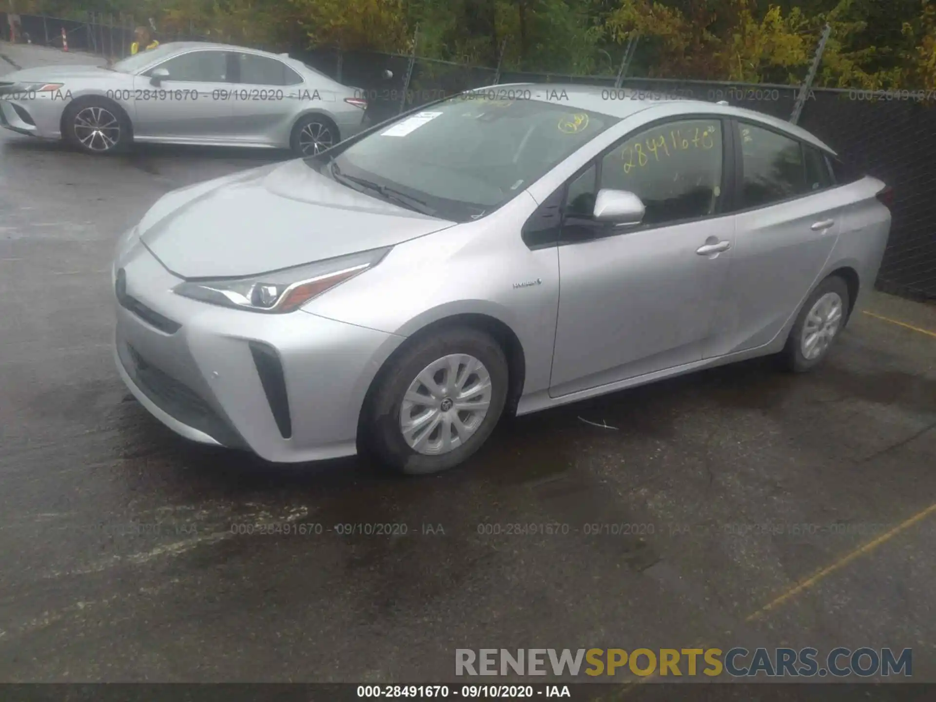 2 Photograph of a damaged car JTDKARFU9K3072448 TOYOTA PRIUS 2019