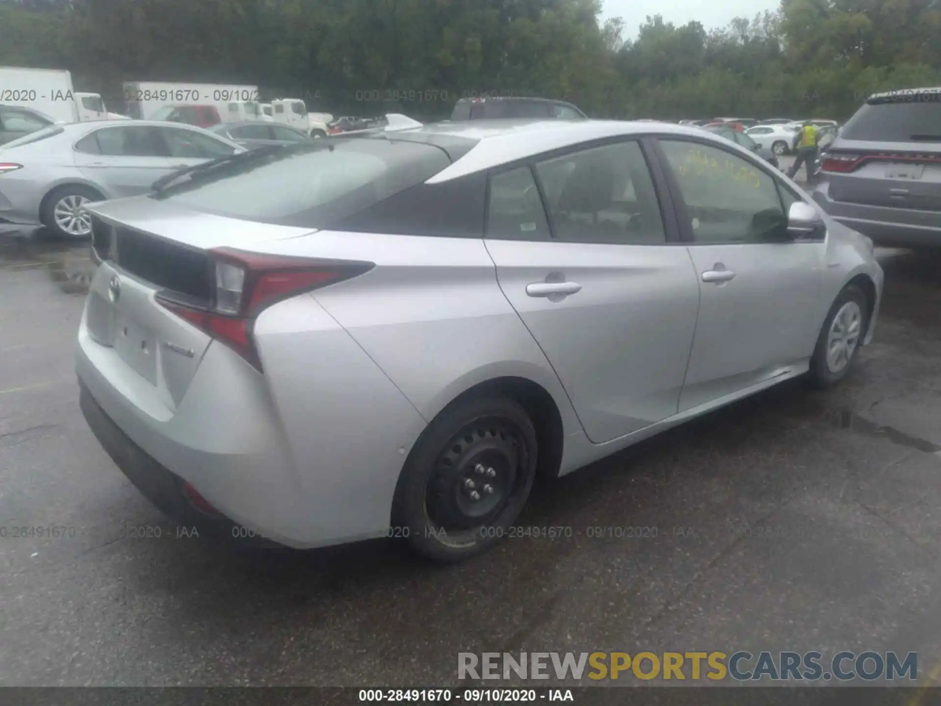 4 Photograph of a damaged car JTDKARFU9K3072448 TOYOTA PRIUS 2019