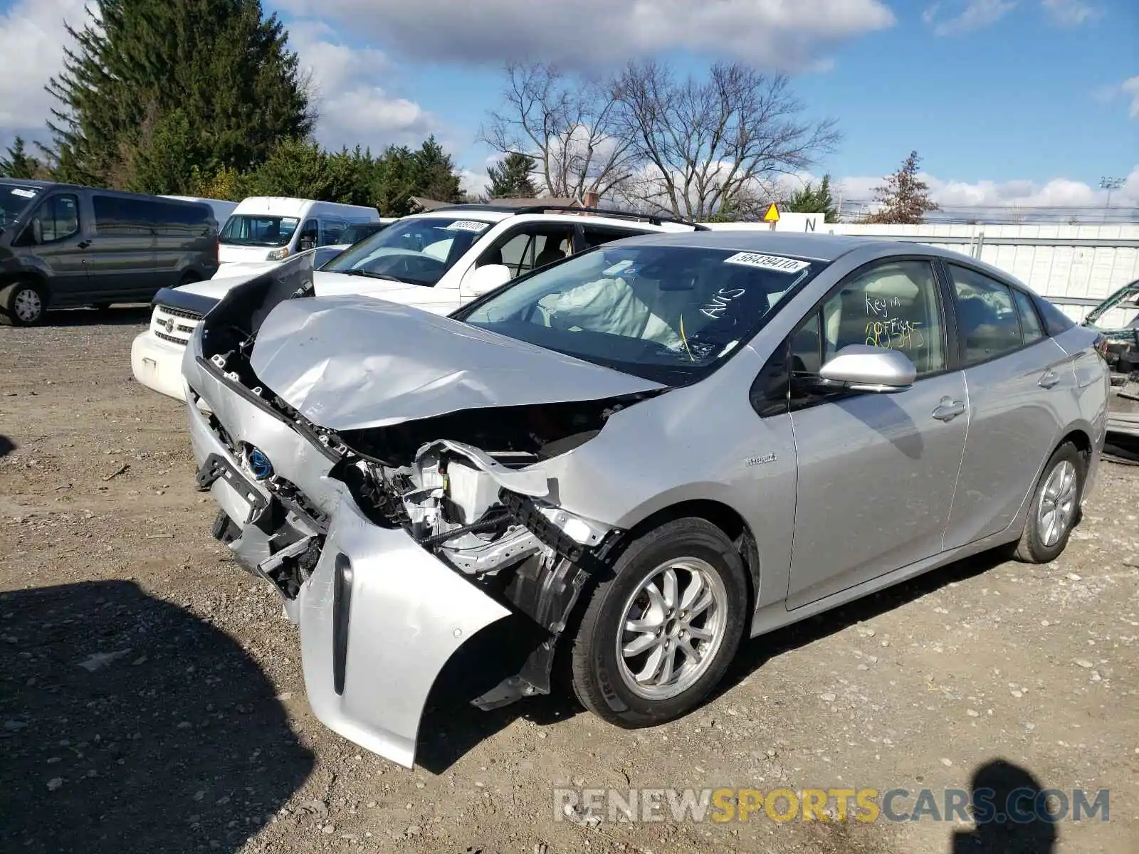2 Photograph of a damaged car JTDKARFU9K3072840 TOYOTA PRIUS 2019