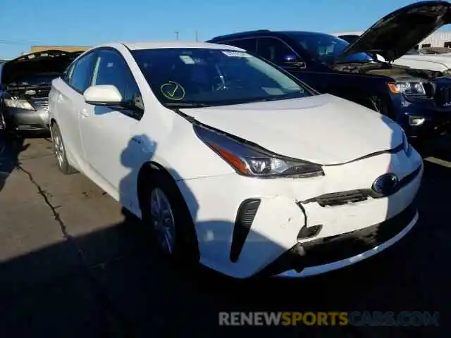 1 Photograph of a damaged car JTDKARFU9K3072899 TOYOTA PRIUS 2019