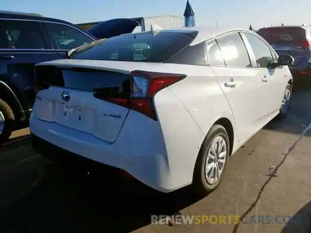 4 Photograph of a damaged car JTDKARFU9K3072899 TOYOTA PRIUS 2019