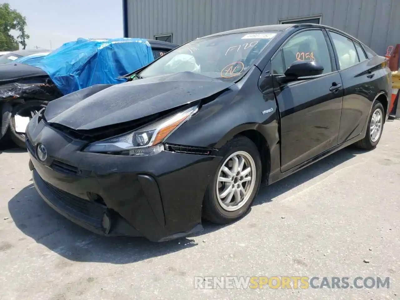 2 Photograph of a damaged car JTDKARFU9K3073129 TOYOTA PRIUS 2019