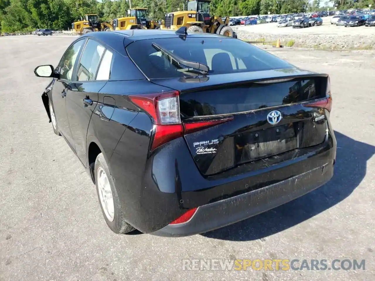 3 Фотография поврежденного автомобиля JTDKARFU9K3073129 TOYOTA PRIUS 2019