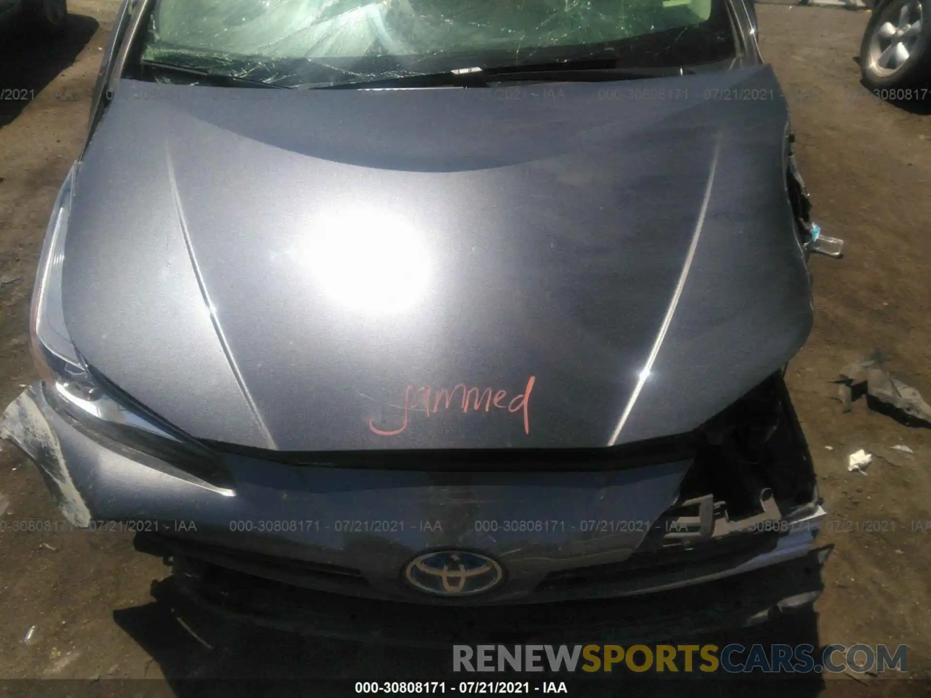 10 Photograph of a damaged car JTDKARFU9K3073938 TOYOTA PRIUS 2019