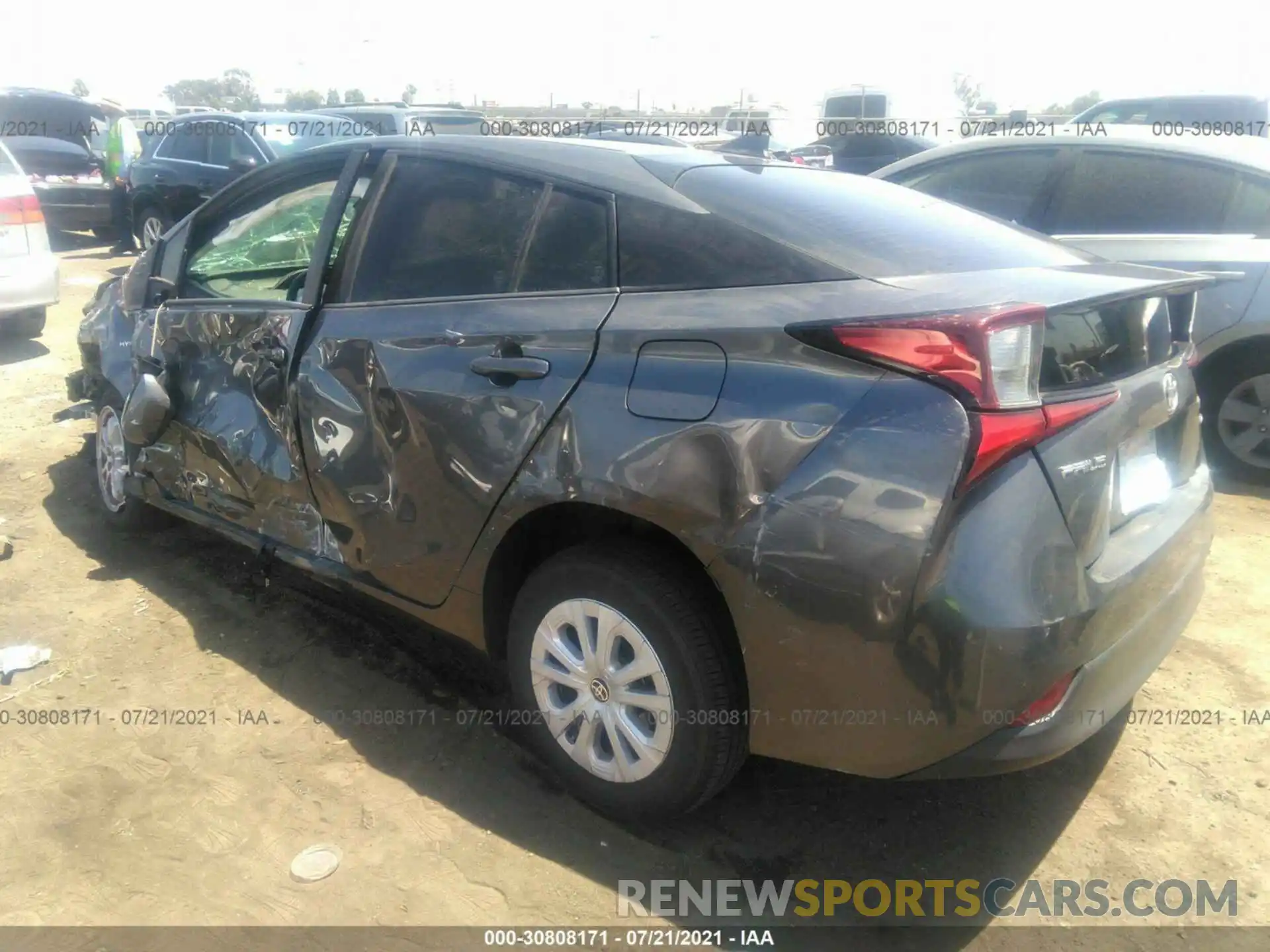 3 Photograph of a damaged car JTDKARFU9K3073938 TOYOTA PRIUS 2019