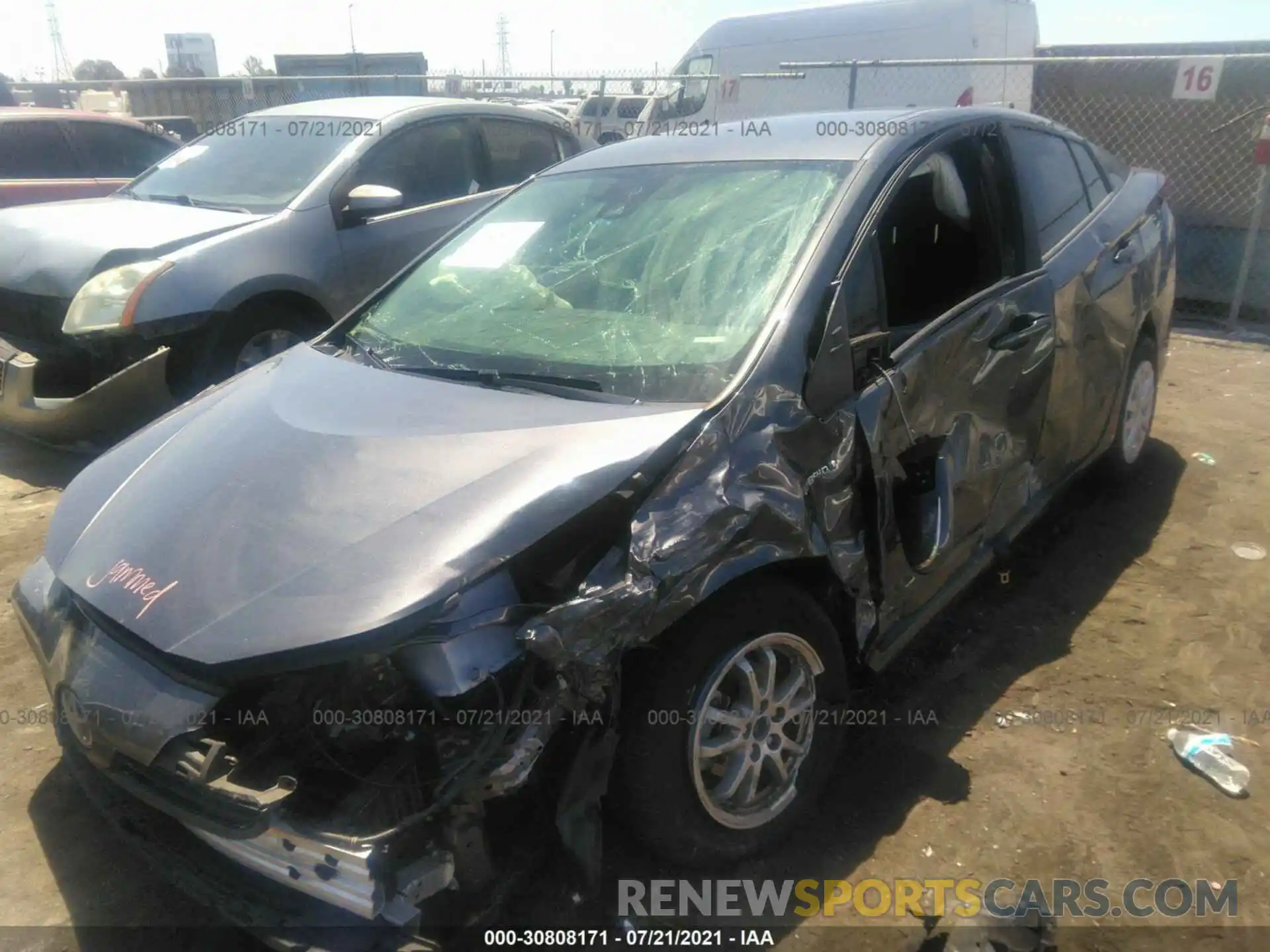 6 Photograph of a damaged car JTDKARFU9K3073938 TOYOTA PRIUS 2019