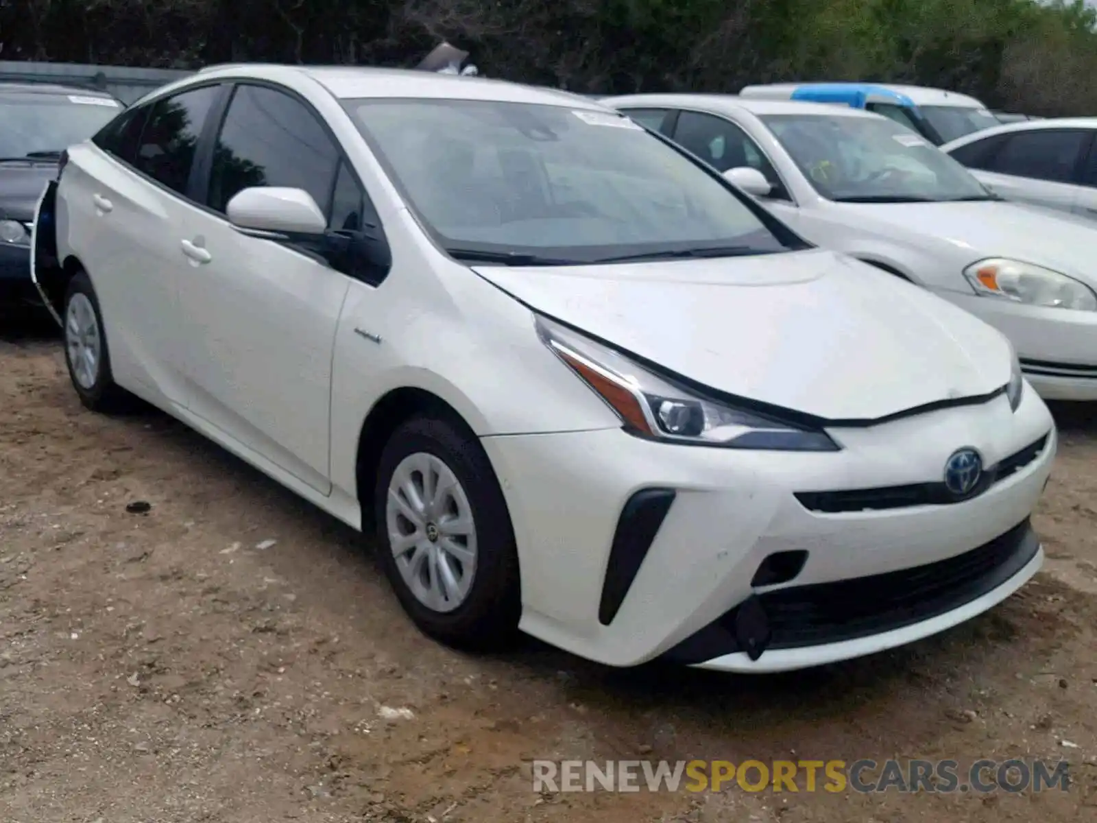 1 Photograph of a damaged car JTDKARFU9K3074510 TOYOTA PRIUS 2019