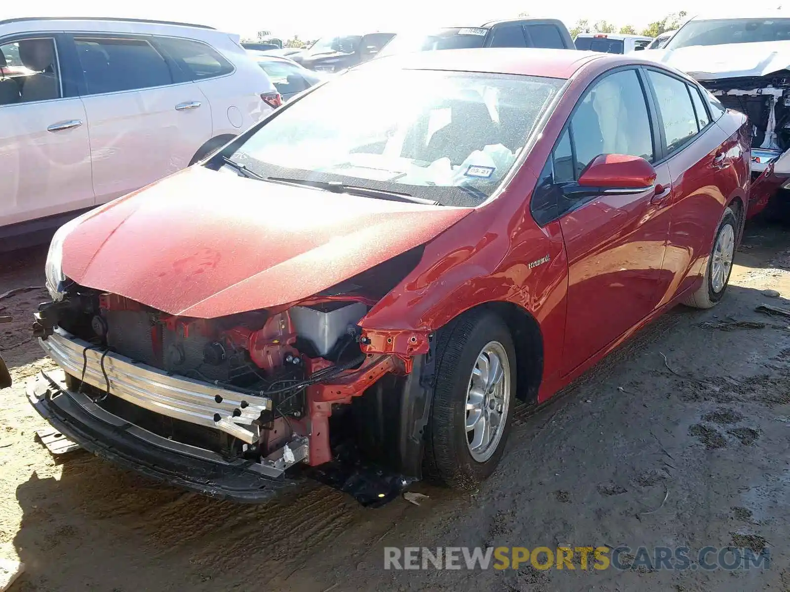 2 Photograph of a damaged car JTDKARFU9K3075172 TOYOTA PRIUS 2019