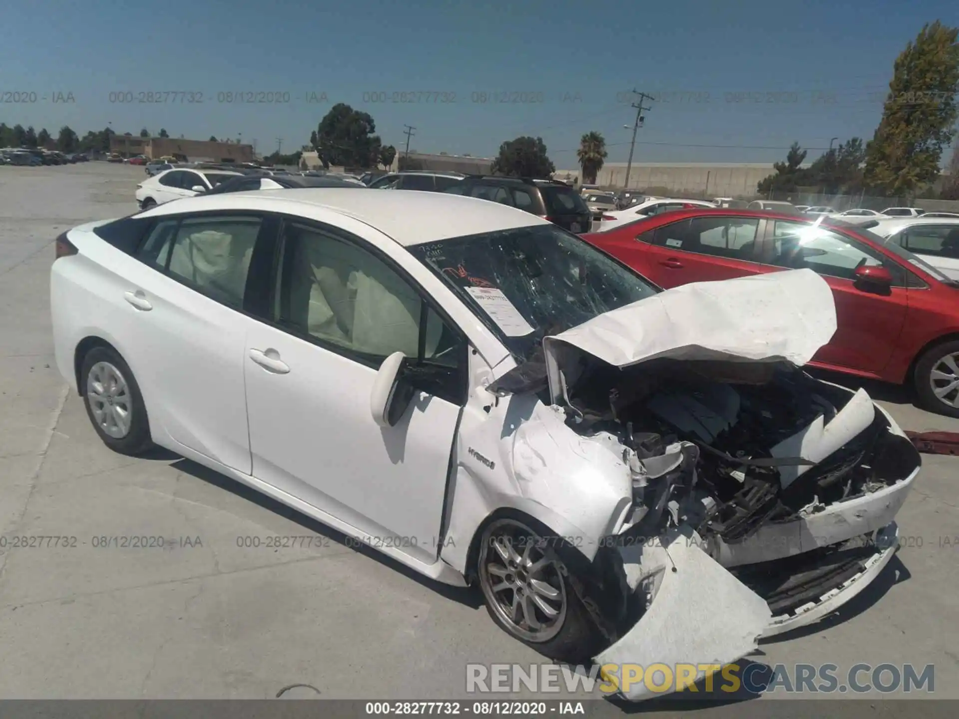 1 Photograph of a damaged car JTDKARFU9K3075270 TOYOTA PRIUS 2019