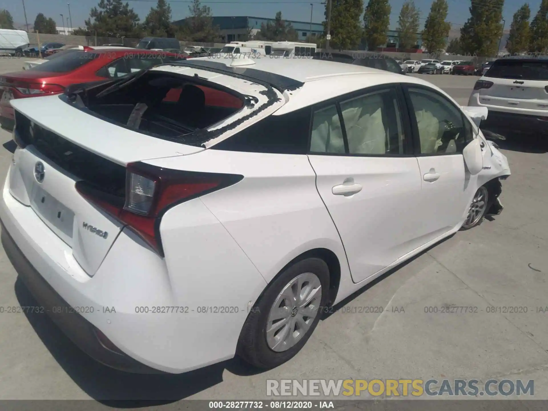 4 Фотография поврежденного автомобиля JTDKARFU9K3075270 TOYOTA PRIUS 2019