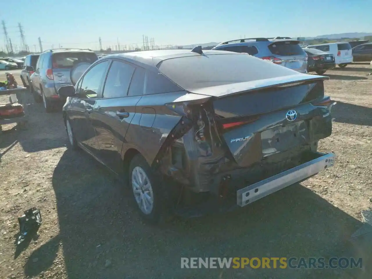 3 Photograph of a damaged car JTDKARFU9K3076550 TOYOTA PRIUS 2019