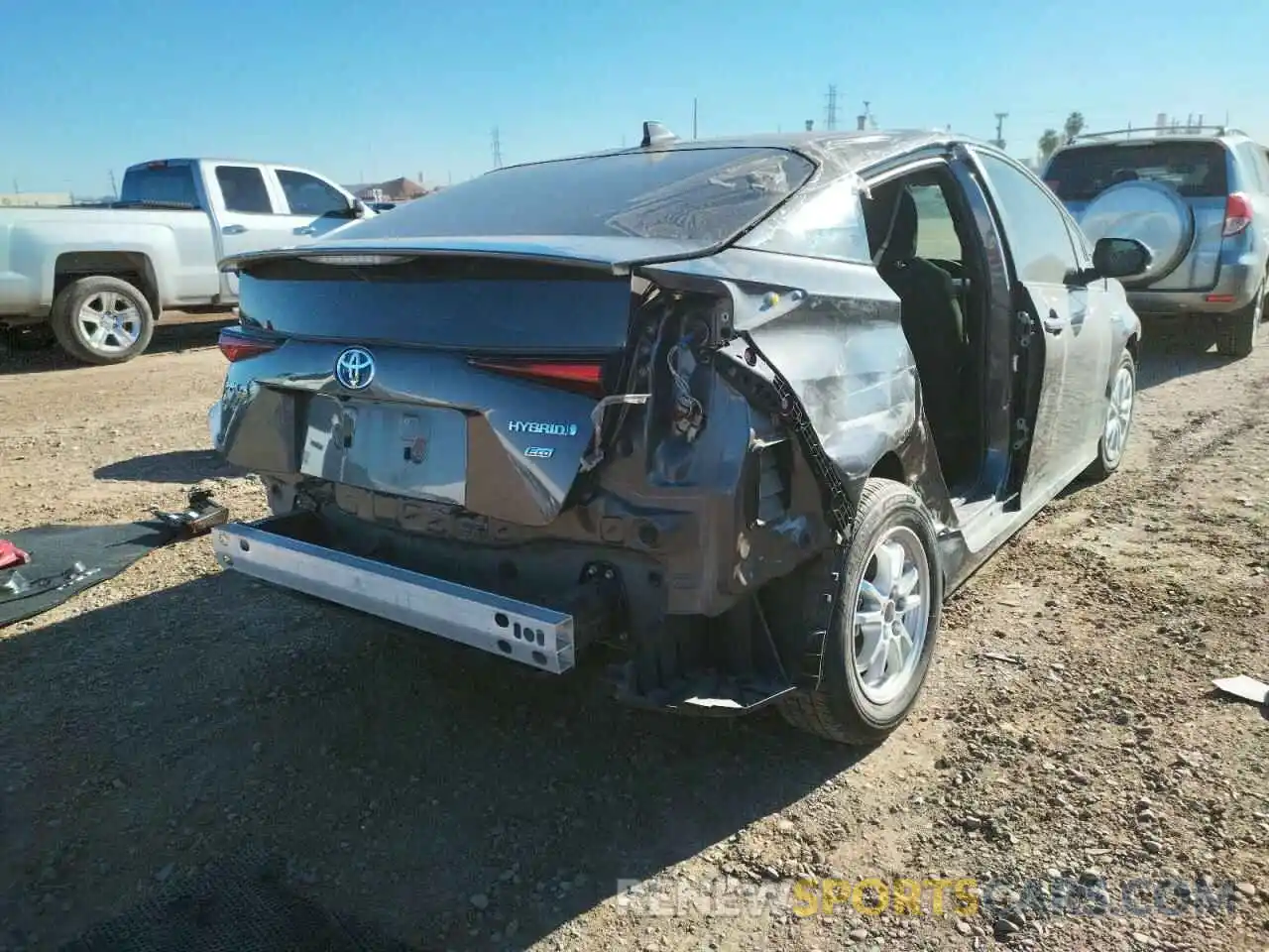 4 Photograph of a damaged car JTDKARFU9K3076550 TOYOTA PRIUS 2019