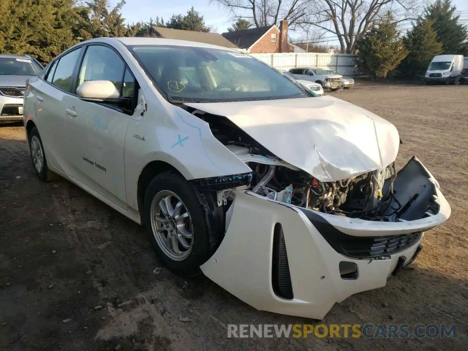 1 Photograph of a damaged car JTDKARFU9K3076824 TOYOTA PRIUS 2019