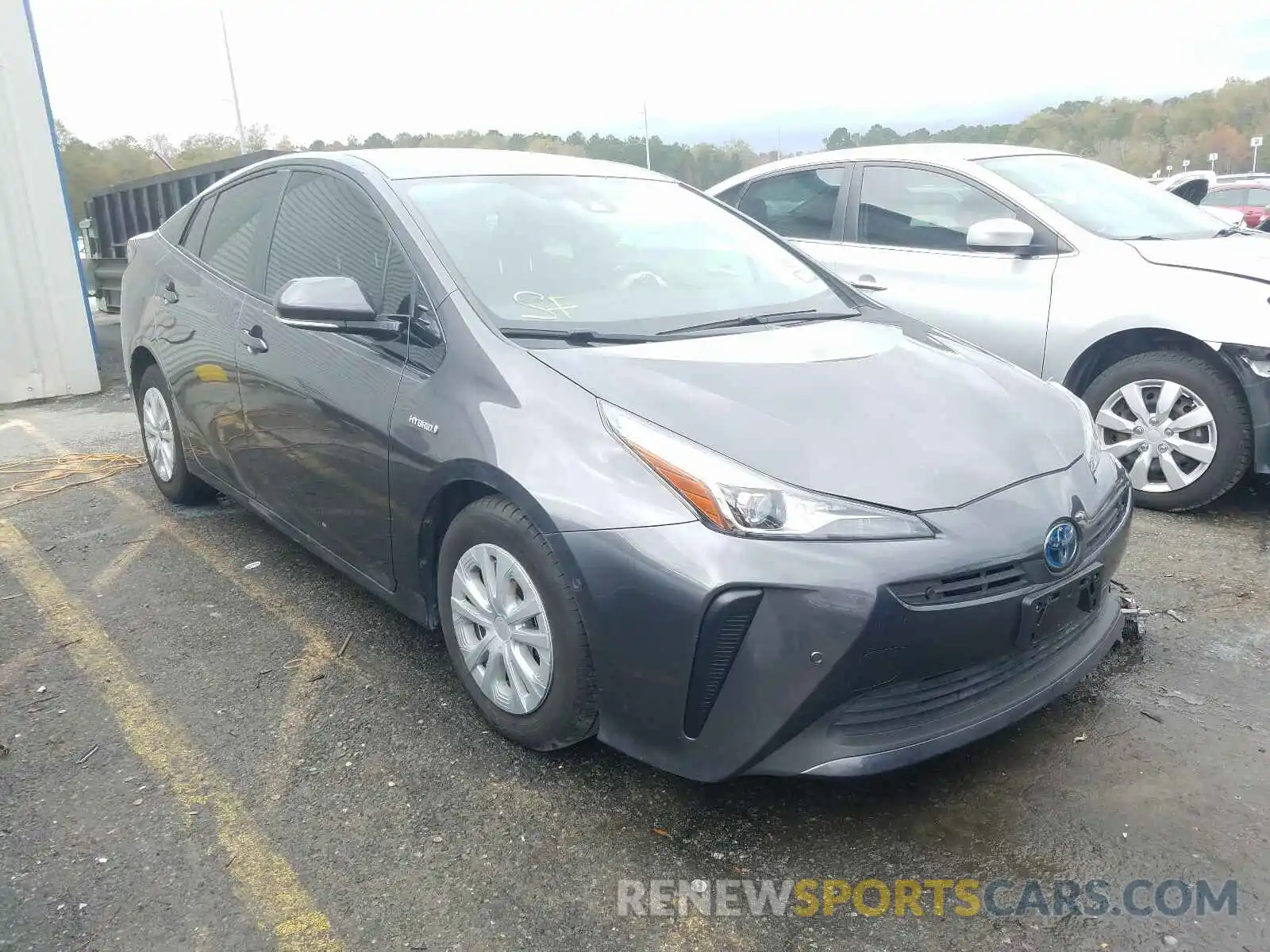 1 Photograph of a damaged car JTDKARFU9K3077049 TOYOTA PRIUS 2019