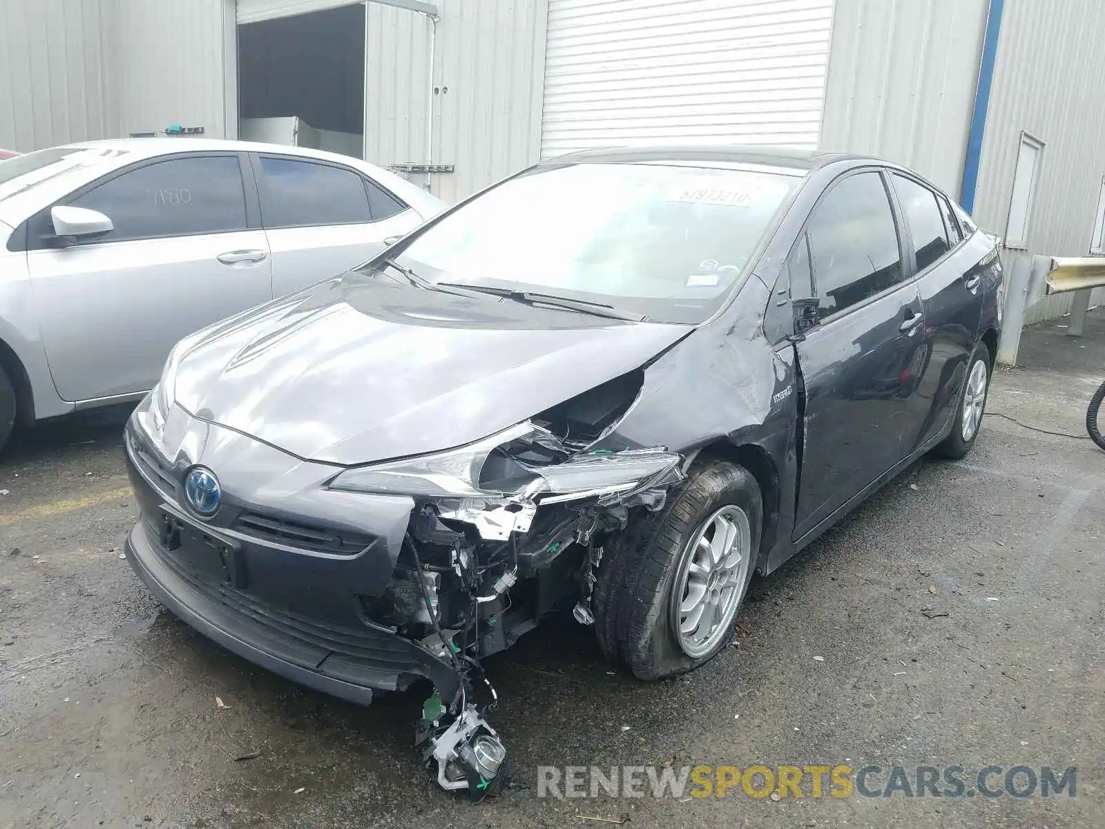 2 Photograph of a damaged car JTDKARFU9K3077049 TOYOTA PRIUS 2019