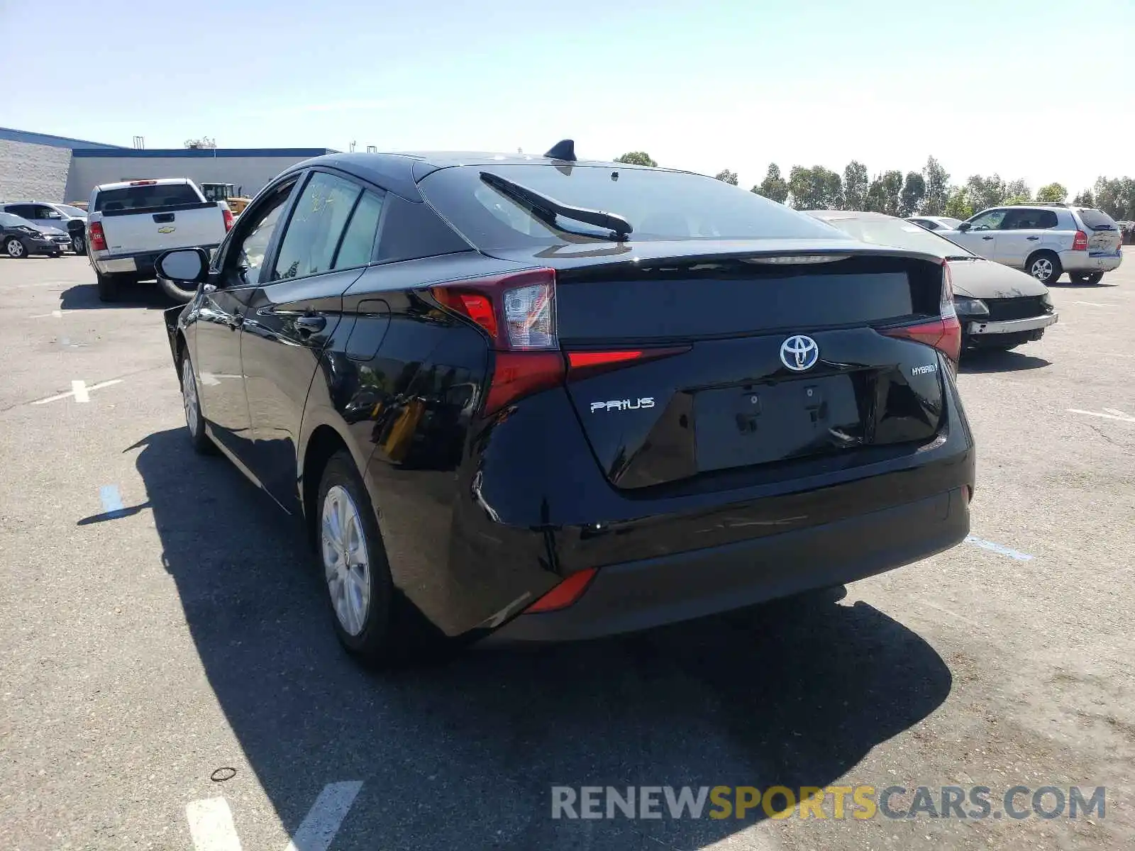 3 Фотография поврежденного автомобиля JTDKARFU9K3077732 TOYOTA PRIUS 2019