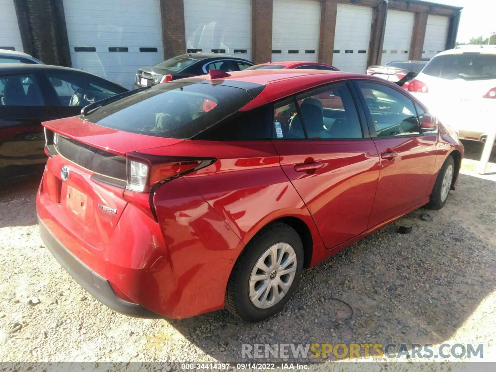 4 Photograph of a damaged car JTDKARFU9K3077813 TOYOTA PRIUS 2019