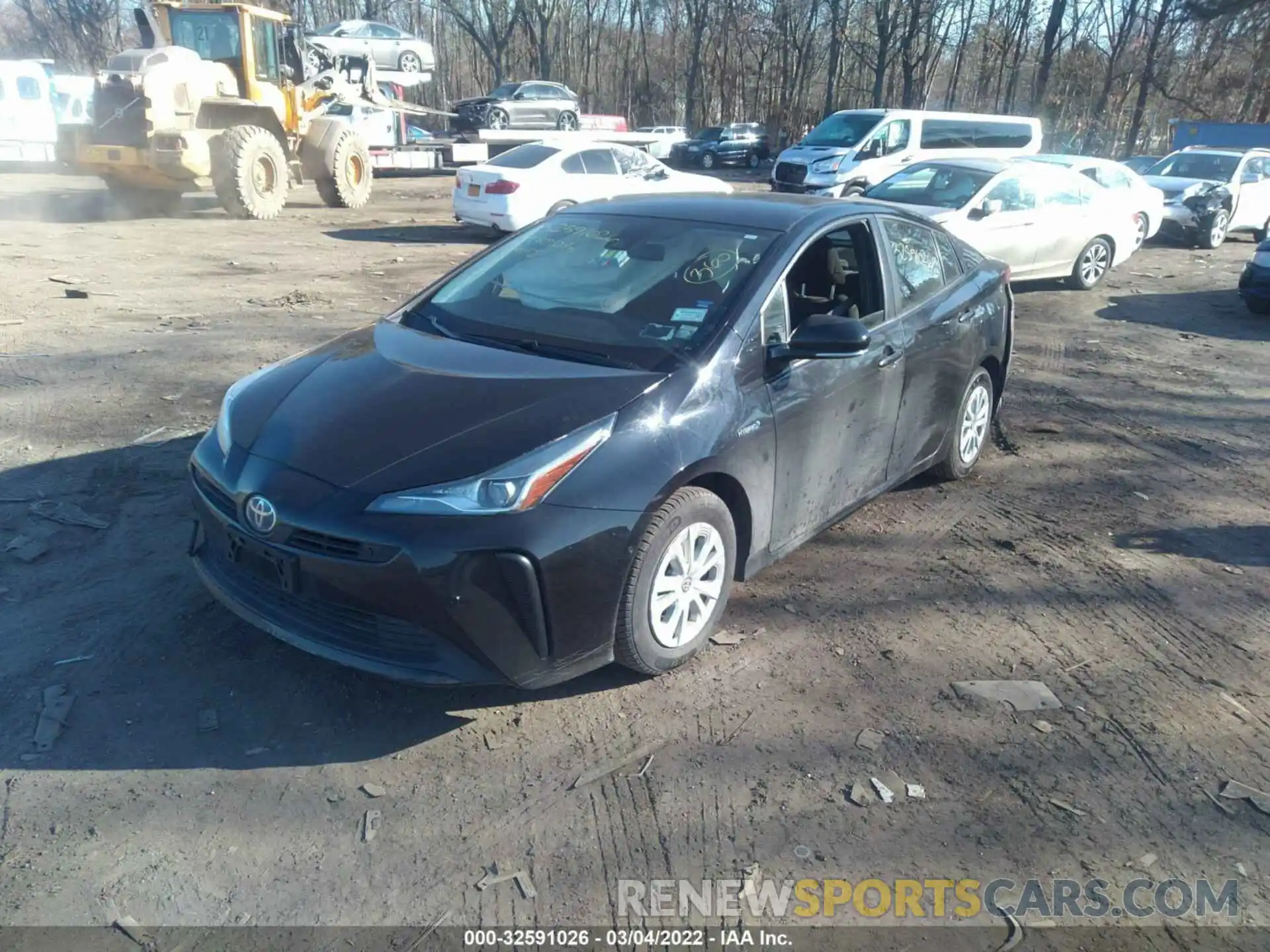 2 Photograph of a damaged car JTDKARFU9K3077987 TOYOTA PRIUS 2019