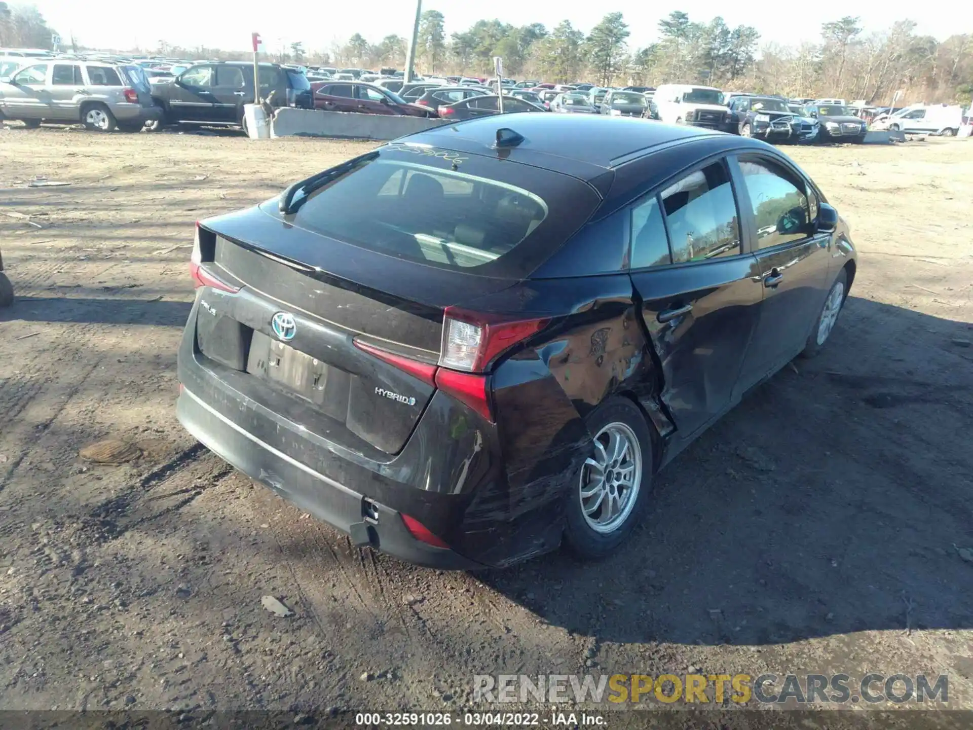 4 Фотография поврежденного автомобиля JTDKARFU9K3077987 TOYOTA PRIUS 2019