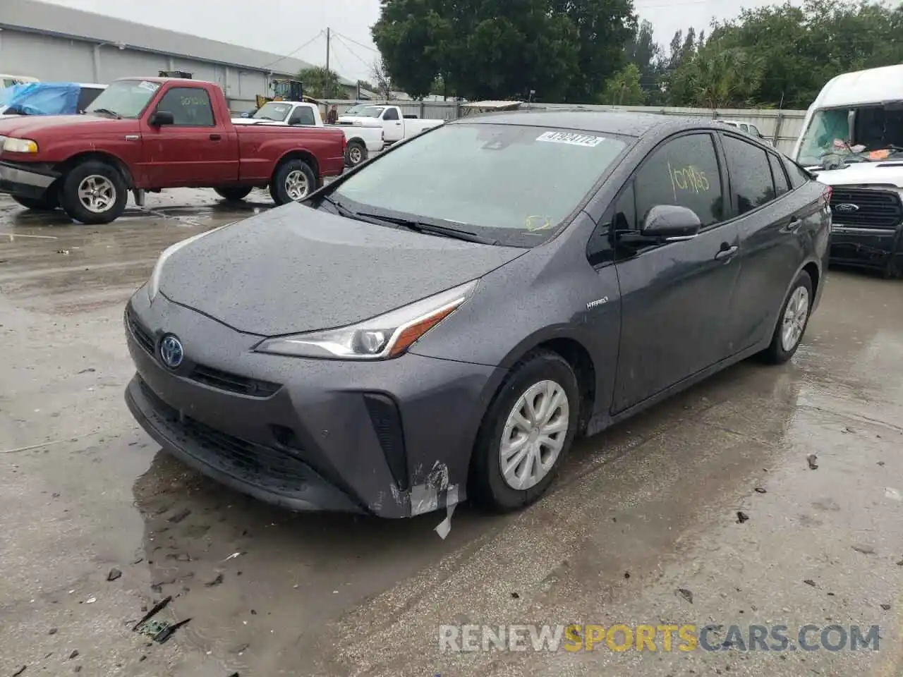 2 Photograph of a damaged car JTDKARFU9K3078024 TOYOTA PRIUS 2019