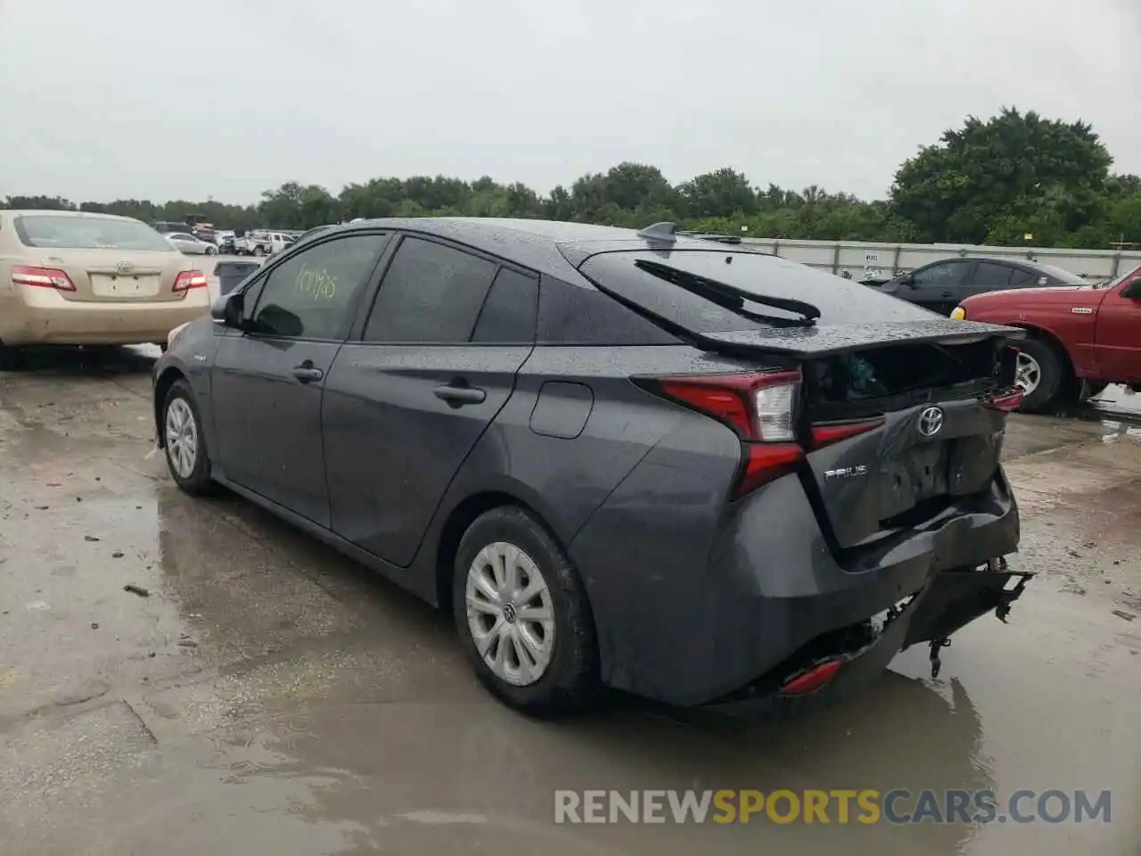 3 Photograph of a damaged car JTDKARFU9K3078024 TOYOTA PRIUS 2019