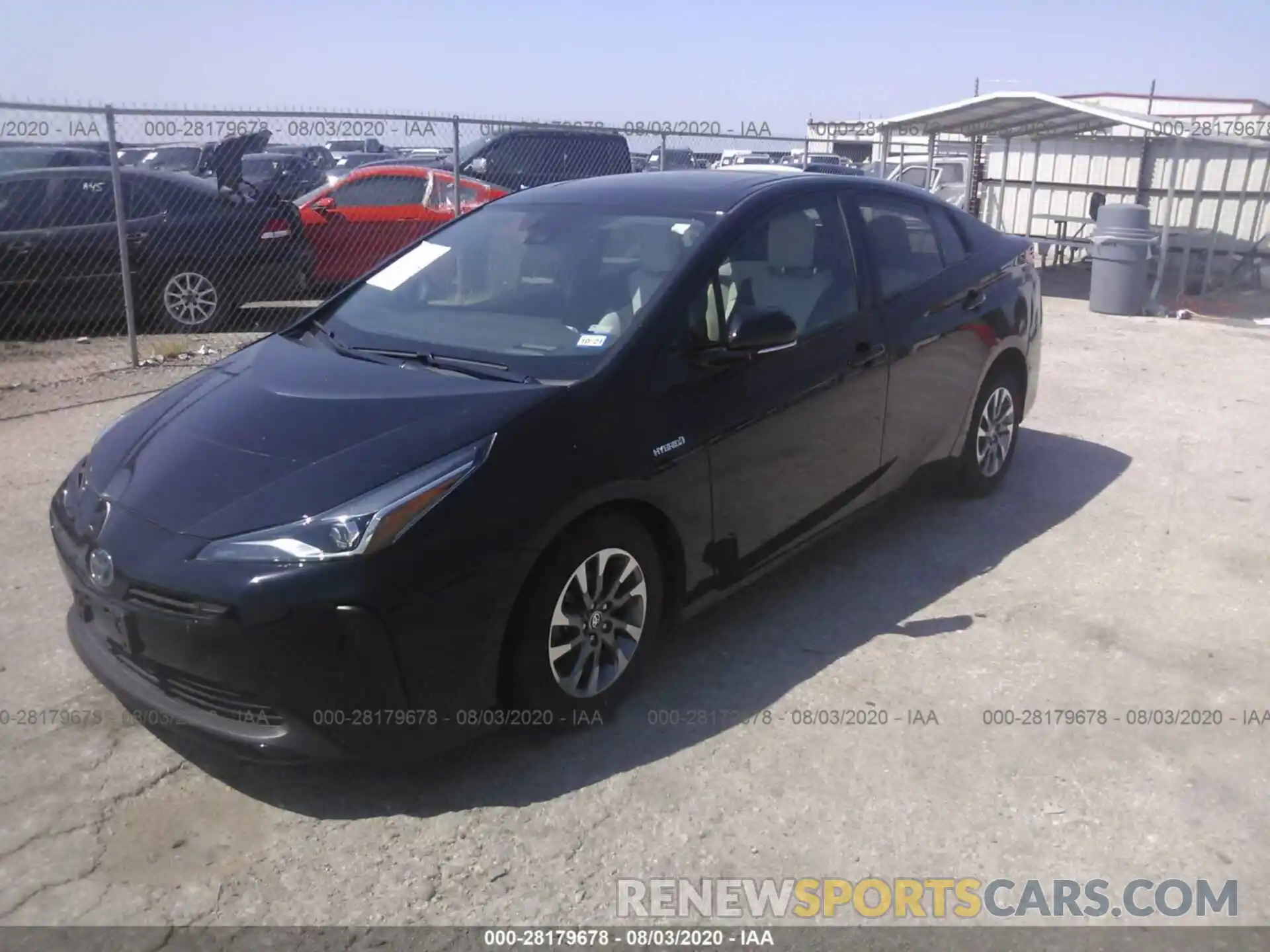 2 Фотография поврежденного автомобиля JTDKARFU9K3078038 TOYOTA PRIUS 2019