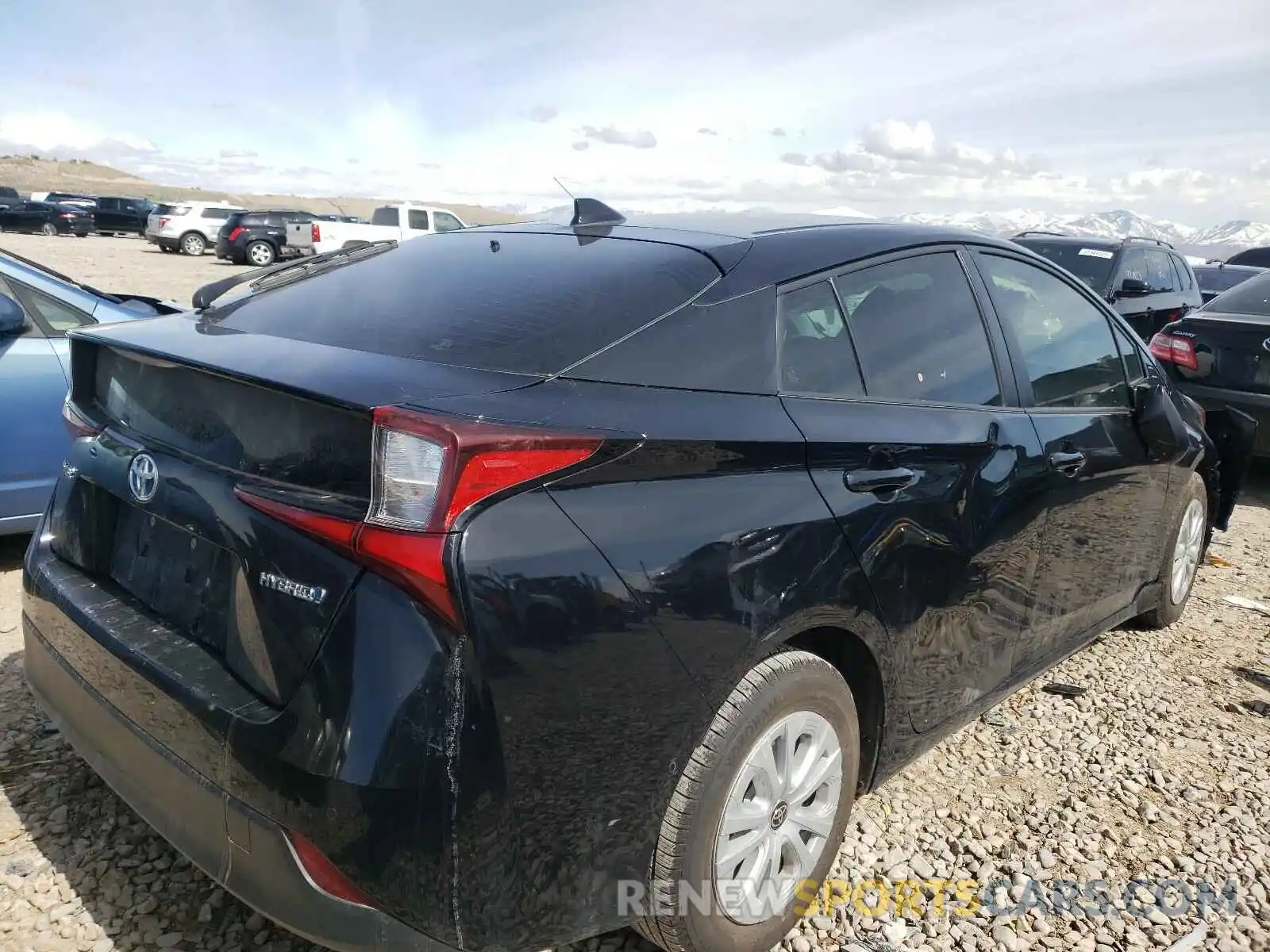 4 Фотография поврежденного автомобиля JTDKARFU9K3078332 TOYOTA PRIUS 2019