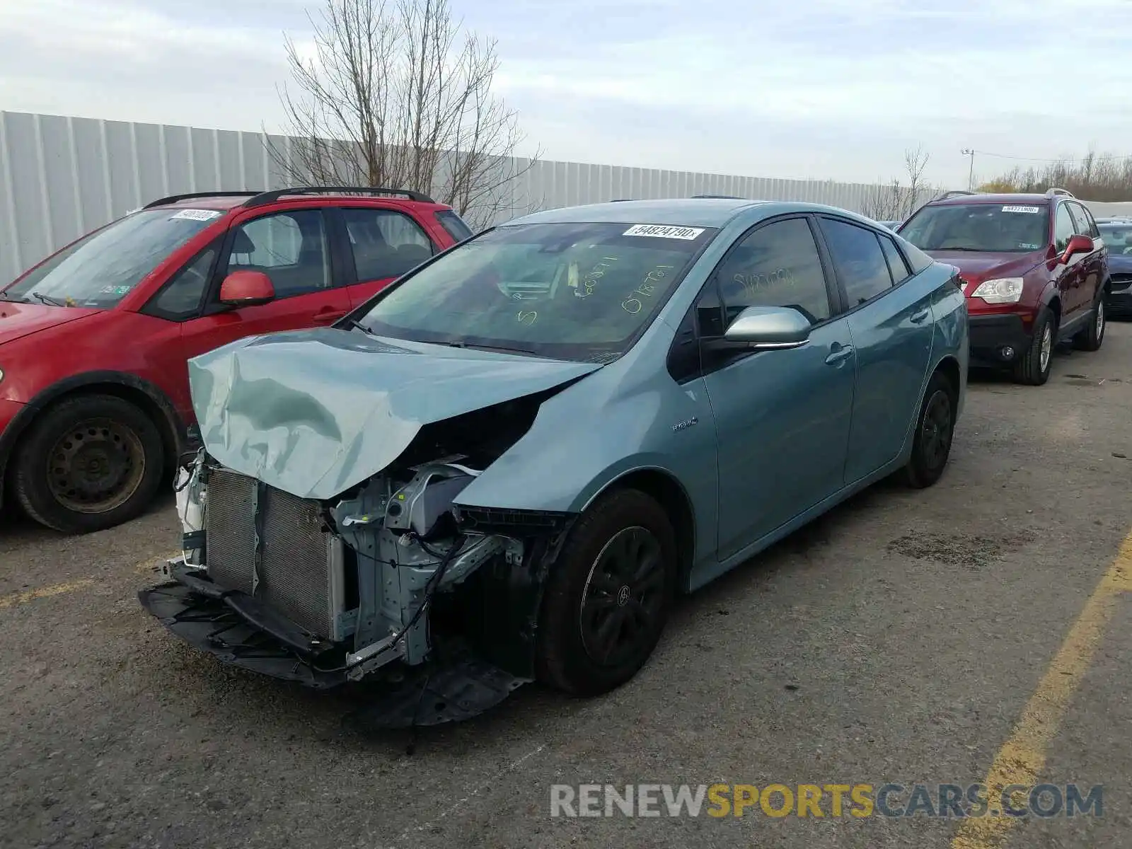 2 Photograph of a damaged car JTDKARFU9K3078721 TOYOTA PRIUS 2019