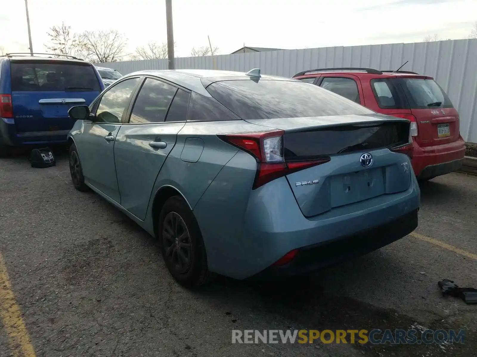 3 Photograph of a damaged car JTDKARFU9K3078721 TOYOTA PRIUS 2019