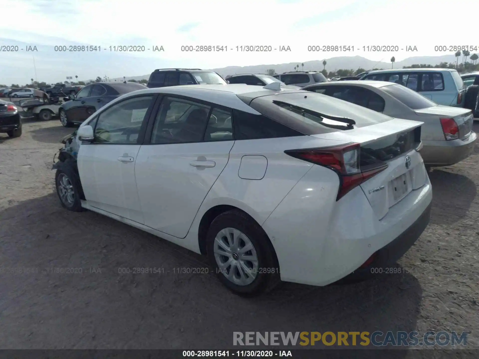 3 Фотография поврежденного автомобиля JTDKARFU9K3079612 TOYOTA PRIUS 2019