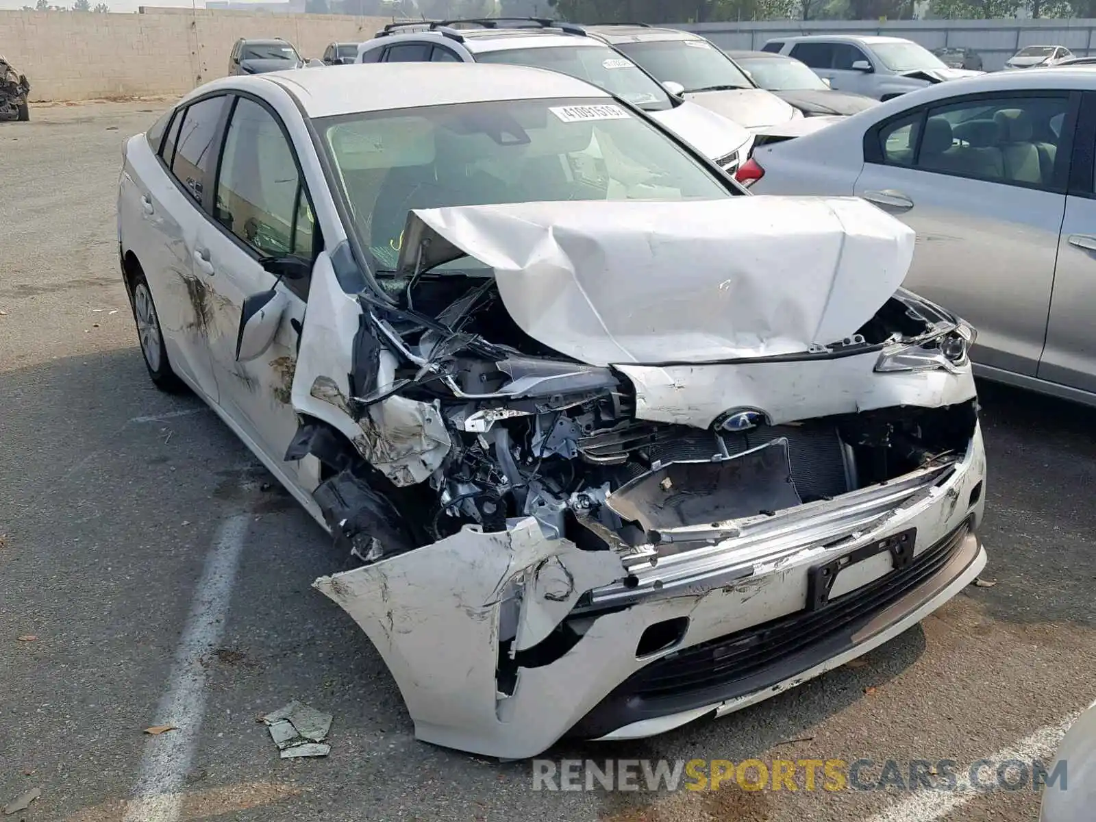 1 Photograph of a damaged car JTDKARFU9K3079822 TOYOTA PRIUS 2019