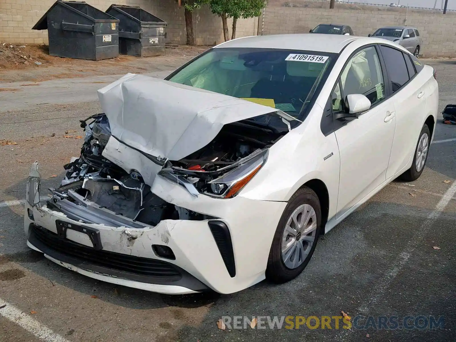 2 Photograph of a damaged car JTDKARFU9K3079822 TOYOTA PRIUS 2019