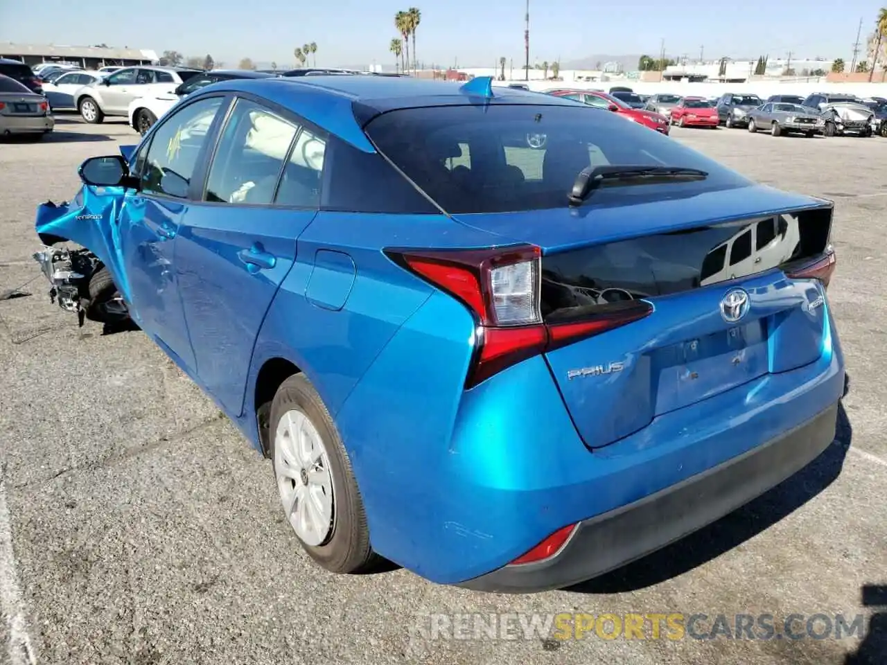 3 Photograph of a damaged car JTDKARFU9K3079920 TOYOTA PRIUS 2019