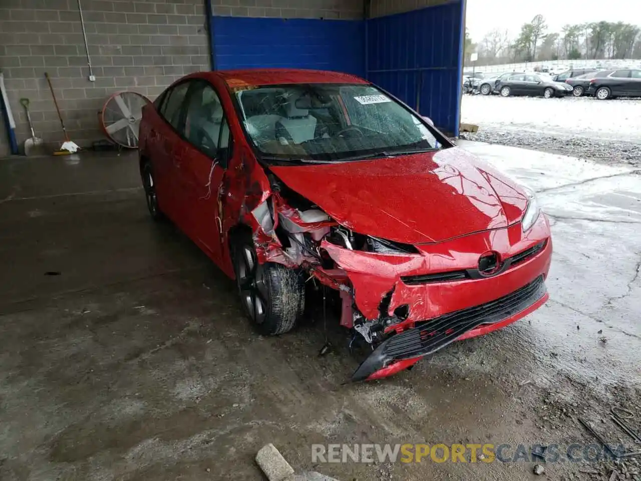 1 Photograph of a damaged car JTDKARFU9K3080002 TOYOTA PRIUS 2019