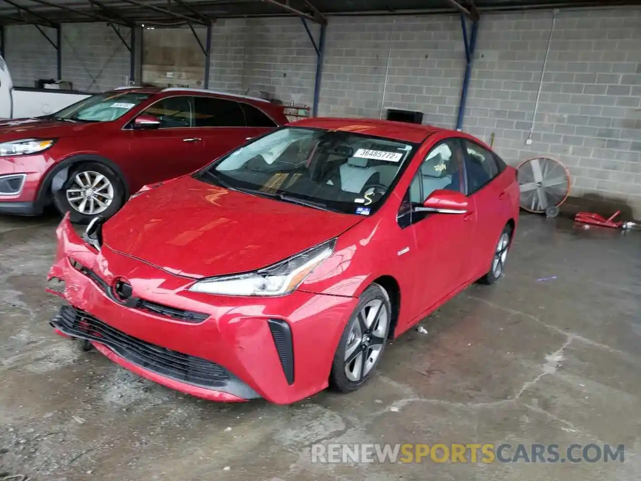 2 Фотография поврежденного автомобиля JTDKARFU9K3080002 TOYOTA PRIUS 2019