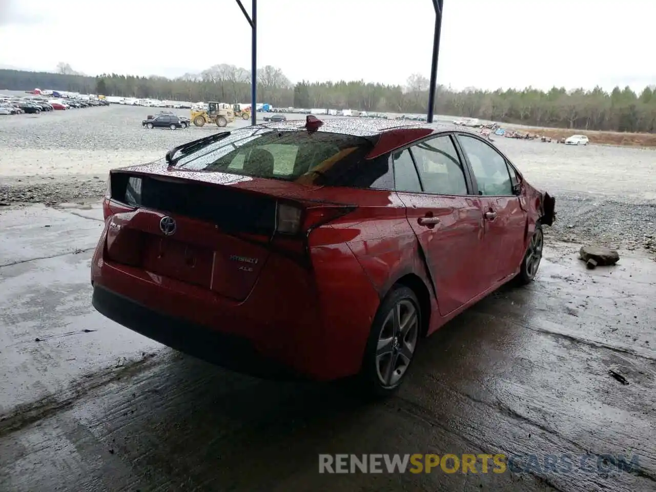 4 Photograph of a damaged car JTDKARFU9K3080002 TOYOTA PRIUS 2019