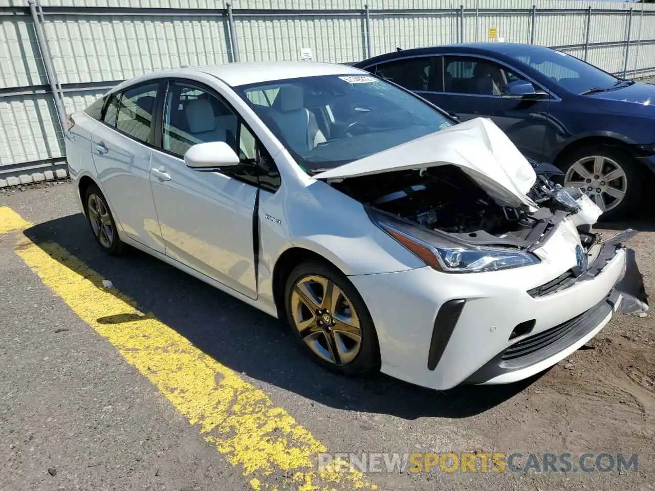 1 Photograph of a damaged car JTDKARFU9K3081019 TOYOTA PRIUS 2019