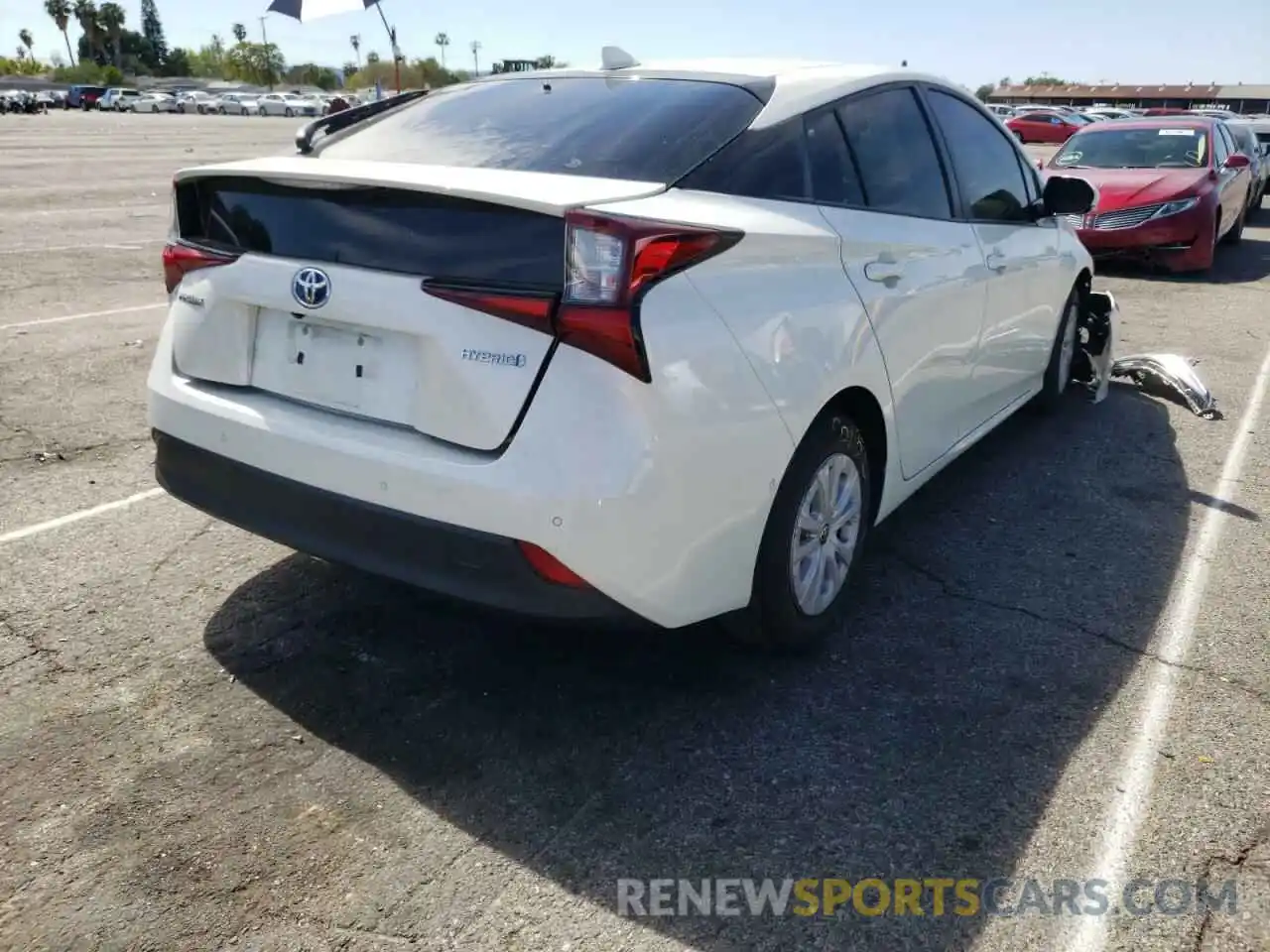 4 Photograph of a damaged car JTDKARFU9K3081229 TOYOTA PRIUS 2019